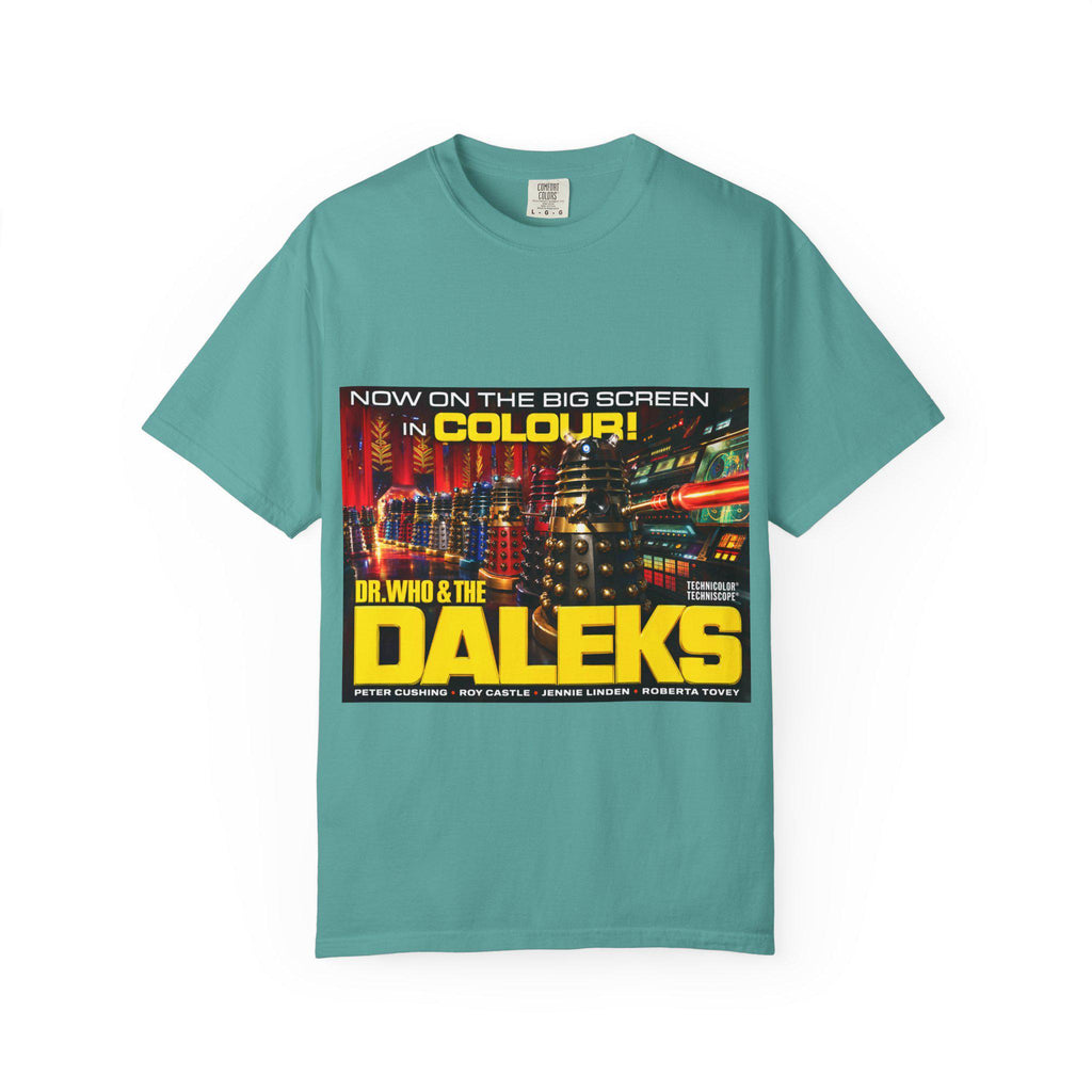 Dr. Who & The Daleks Retro Movie Poster T-Shirt | Sci-Fi Classic Tee