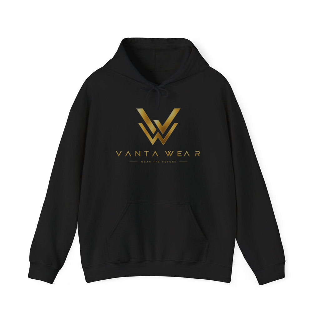 Gold Geometric W Logo Hoodie | Minimal Monogram Sweatshirt