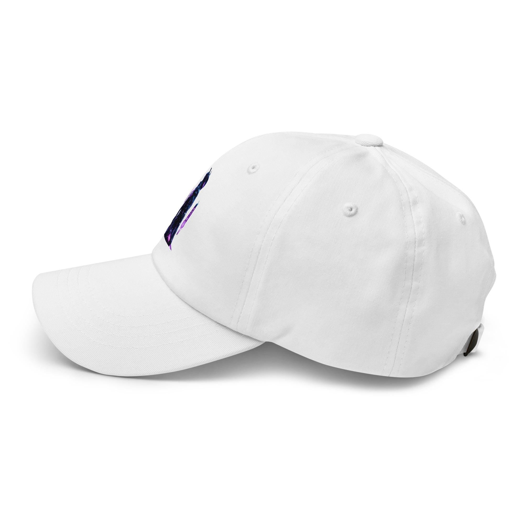 Cyberpunk Samurai Graphic Dad Hat: Adjustable Cotton Twill Cap