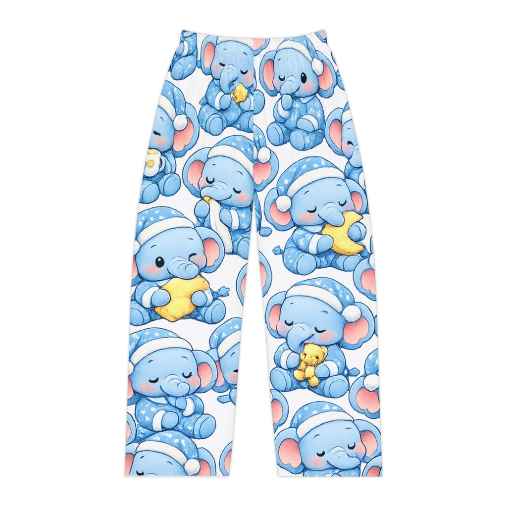 Blue Sleeping Elephant Pajama Pants | Dreamy Baby Elephants All-Over Print
