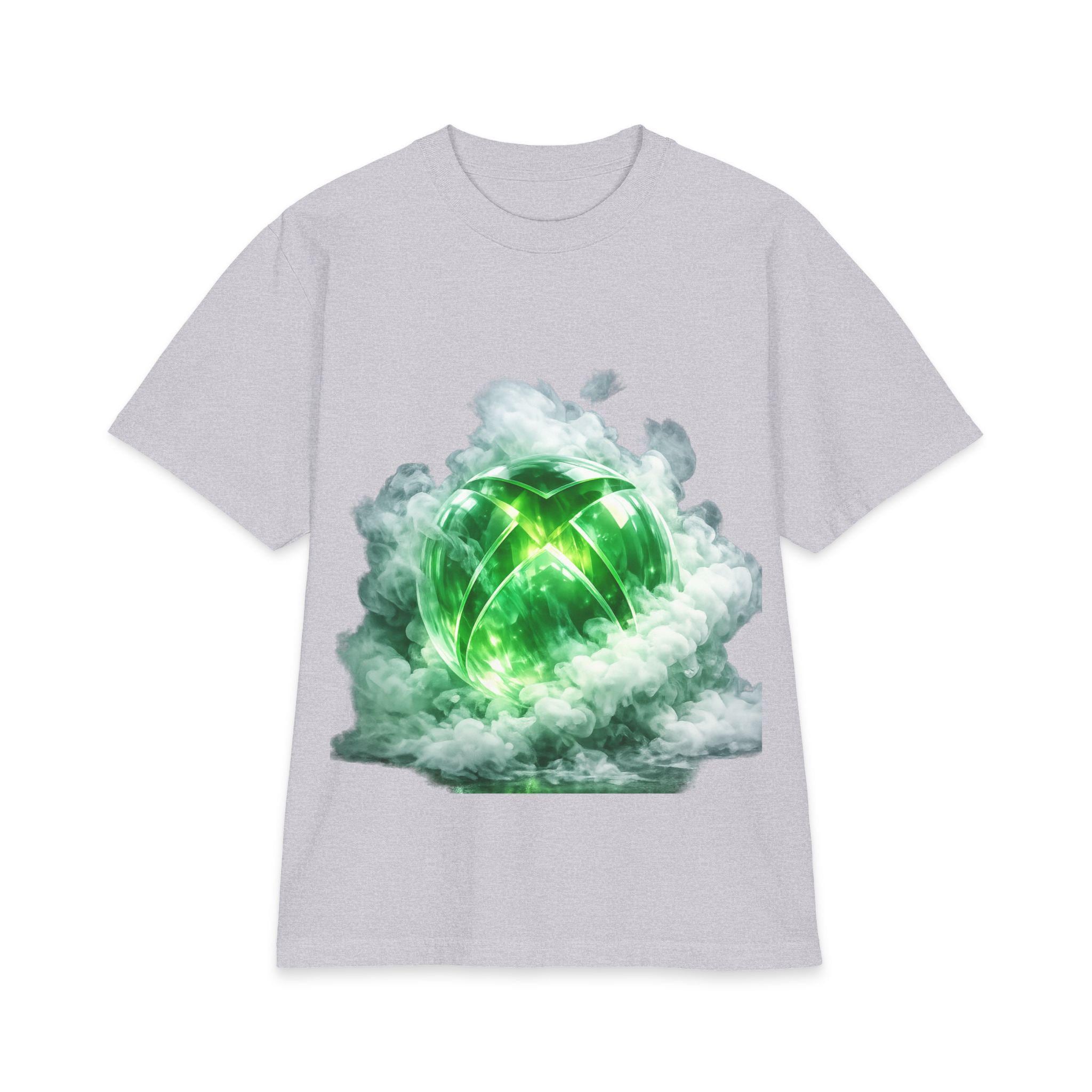 Green Cloud Xbox Logo T-Shirt | Gaming Console Graphic Tee
