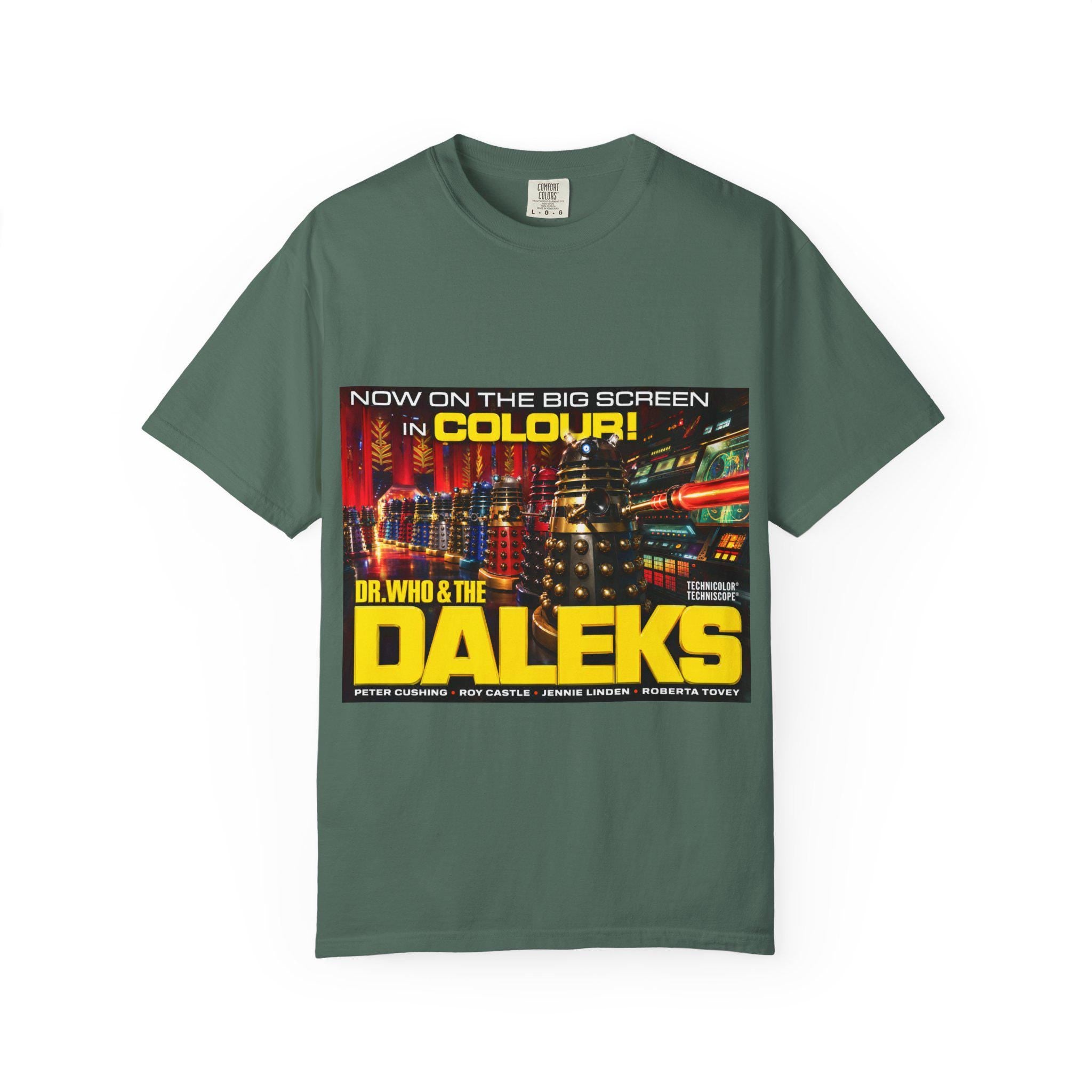 Dr. Who & The Daleks Retro Movie Poster T-Shirt | Sci-Fi Classic Tee