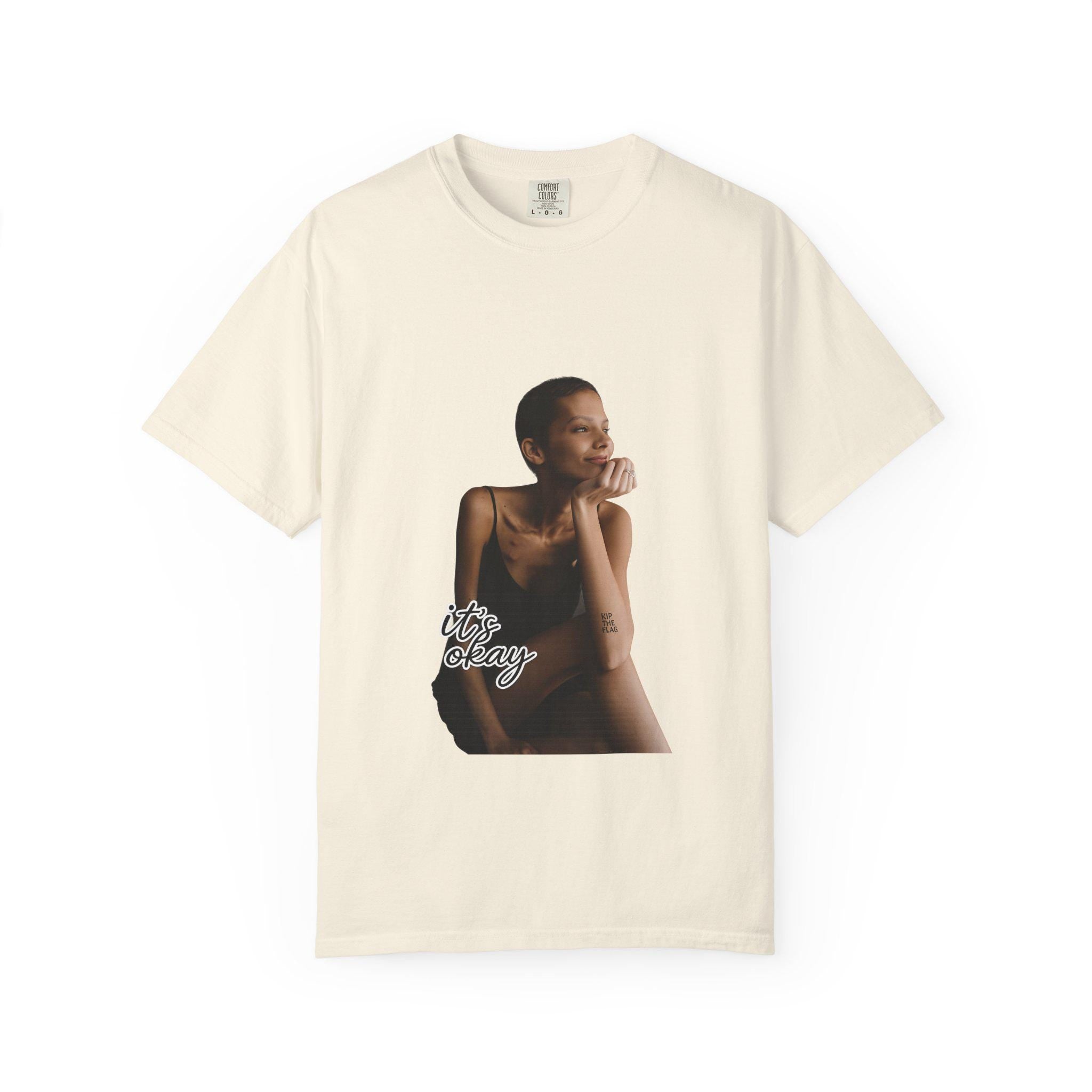 Minimal Model Portrait T-Shirt | Chic Female Photo Tee