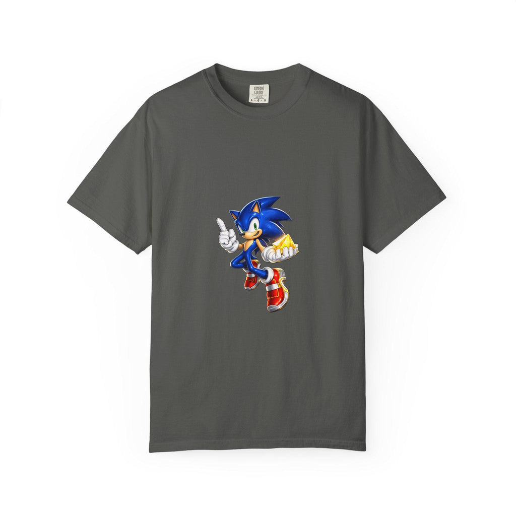Blue Hedgehog Character T-shirt | Vintage Game Mascot Tee