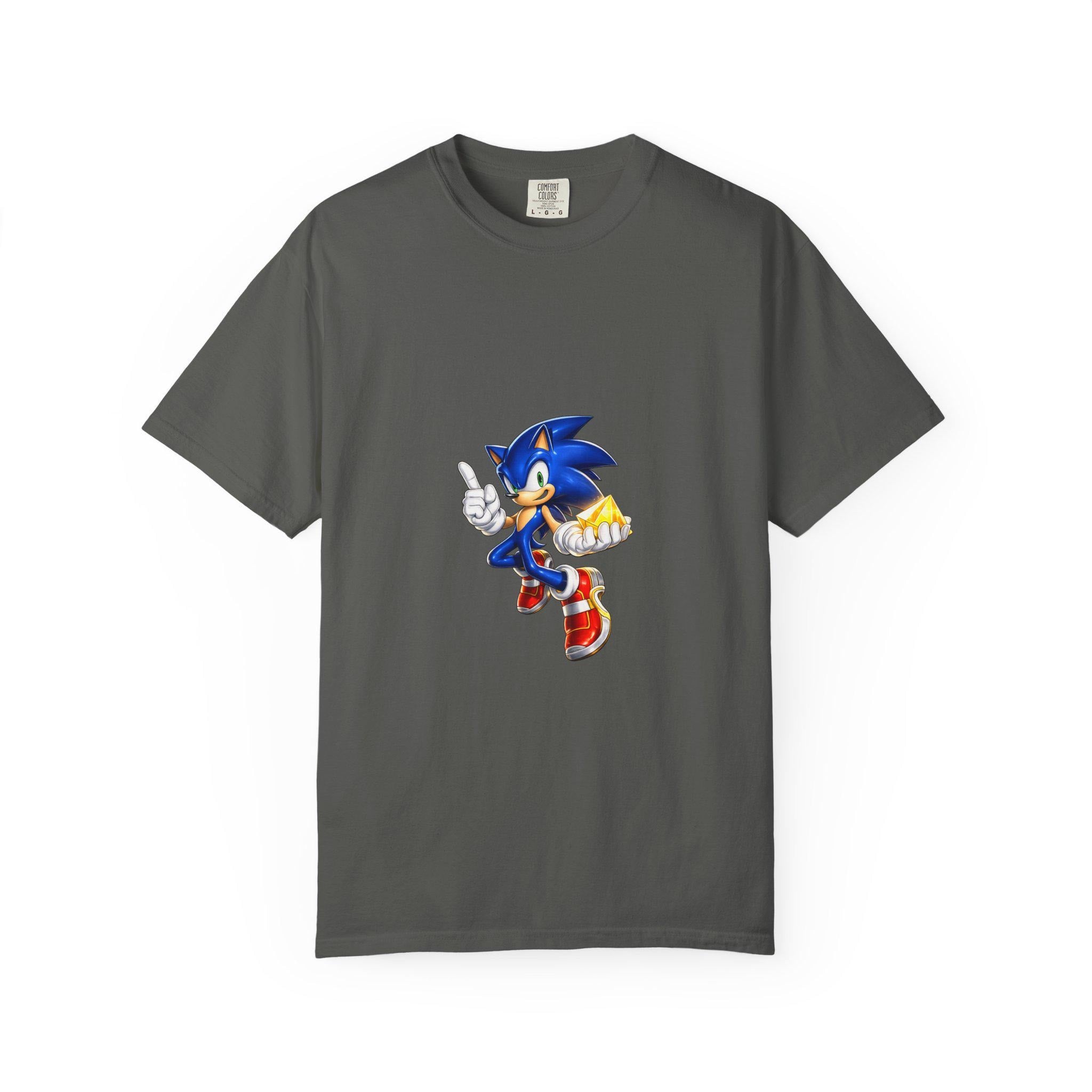 Blue Hedgehog Character T-shirt | Vintage Game Mascot Tee