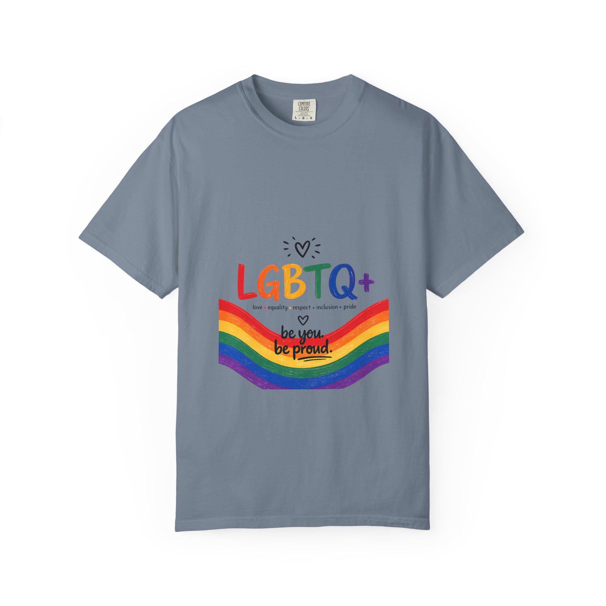 LGBTQ+ Rainbow Wave T-shirt | Be You Be Proud