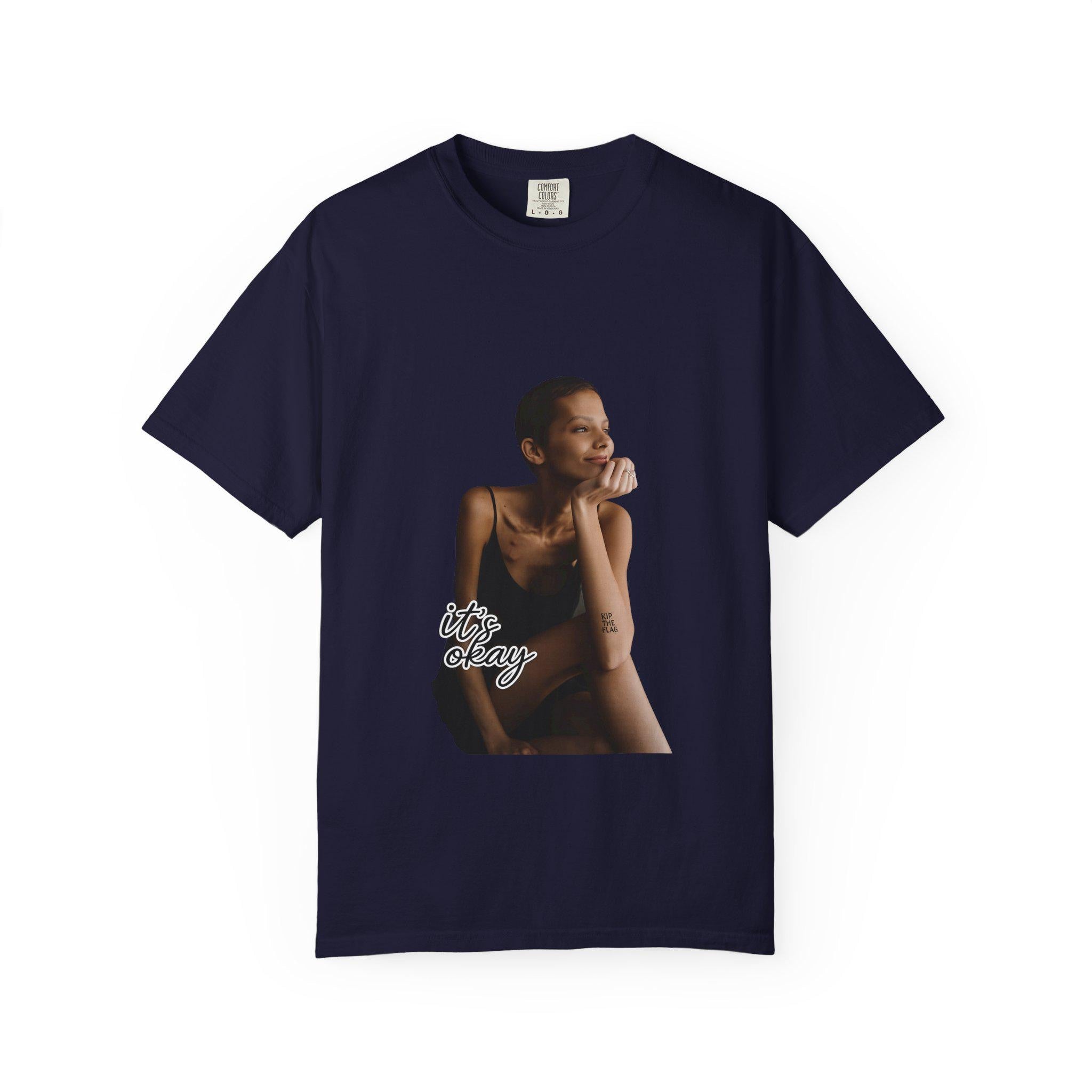 Minimal Model Portrait T-Shirt | Chic Female Photo Tee