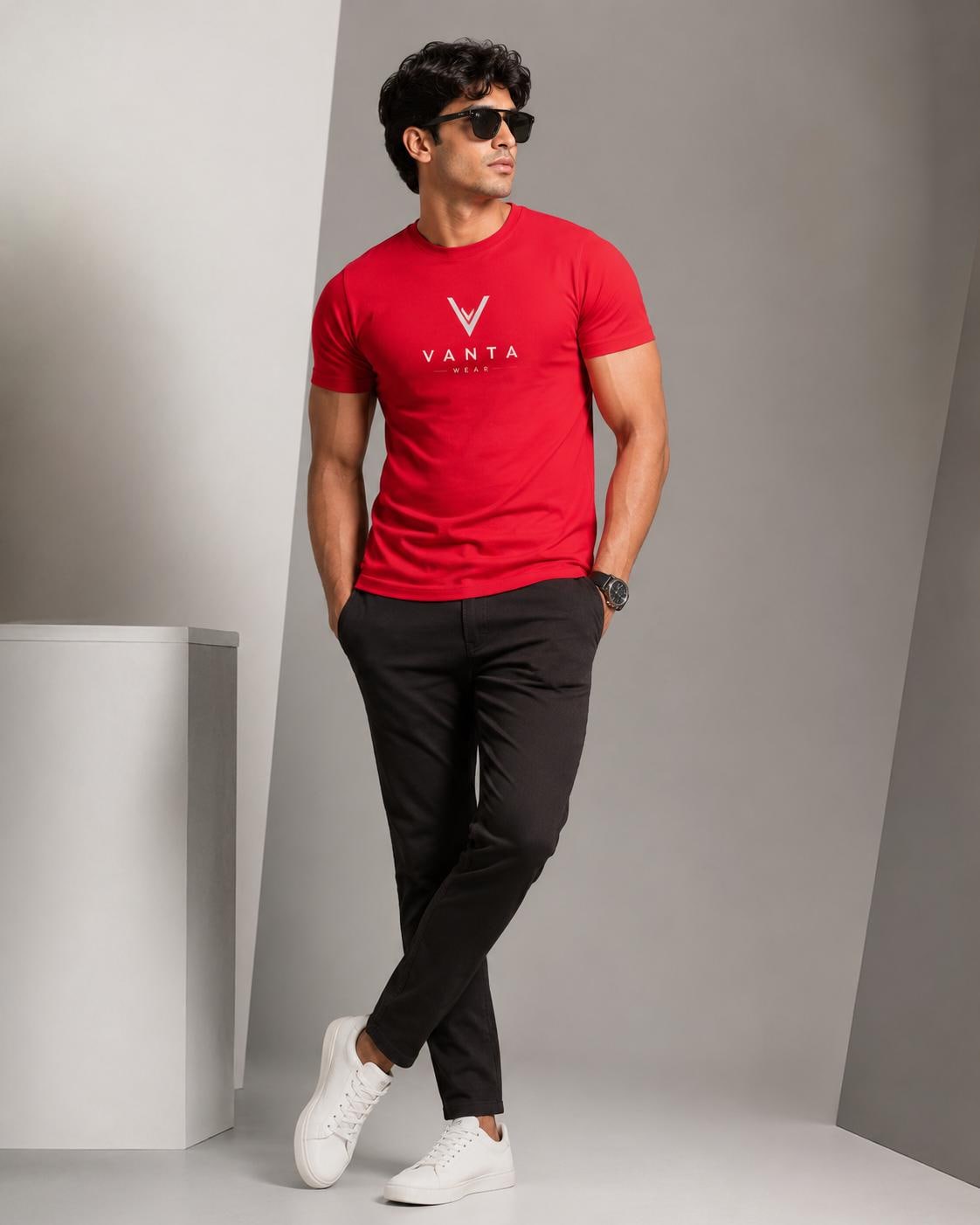Vanta Wear T-shirt: Minimalist Logo, Athletic Cut Streetwear Tee
