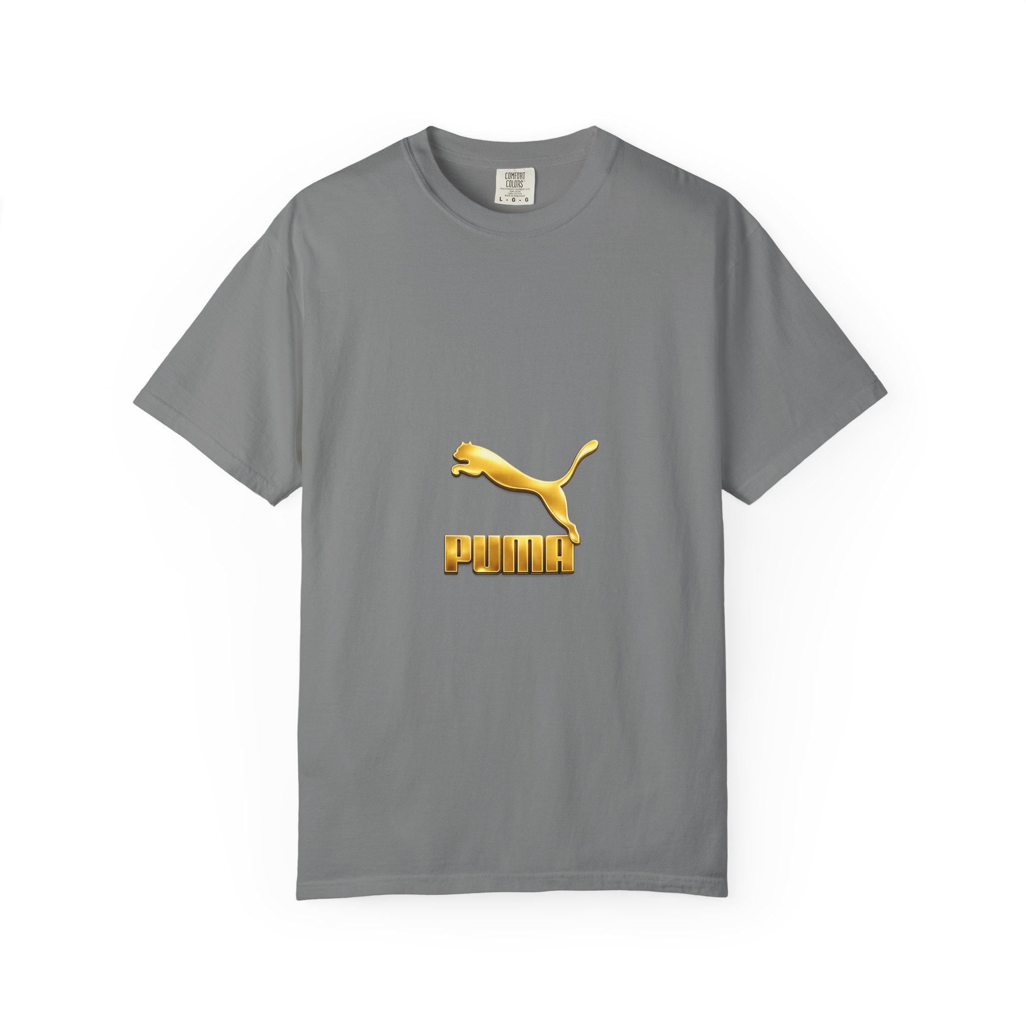 Gold Puma Logo T-shirt | Retro Sportswear Tee