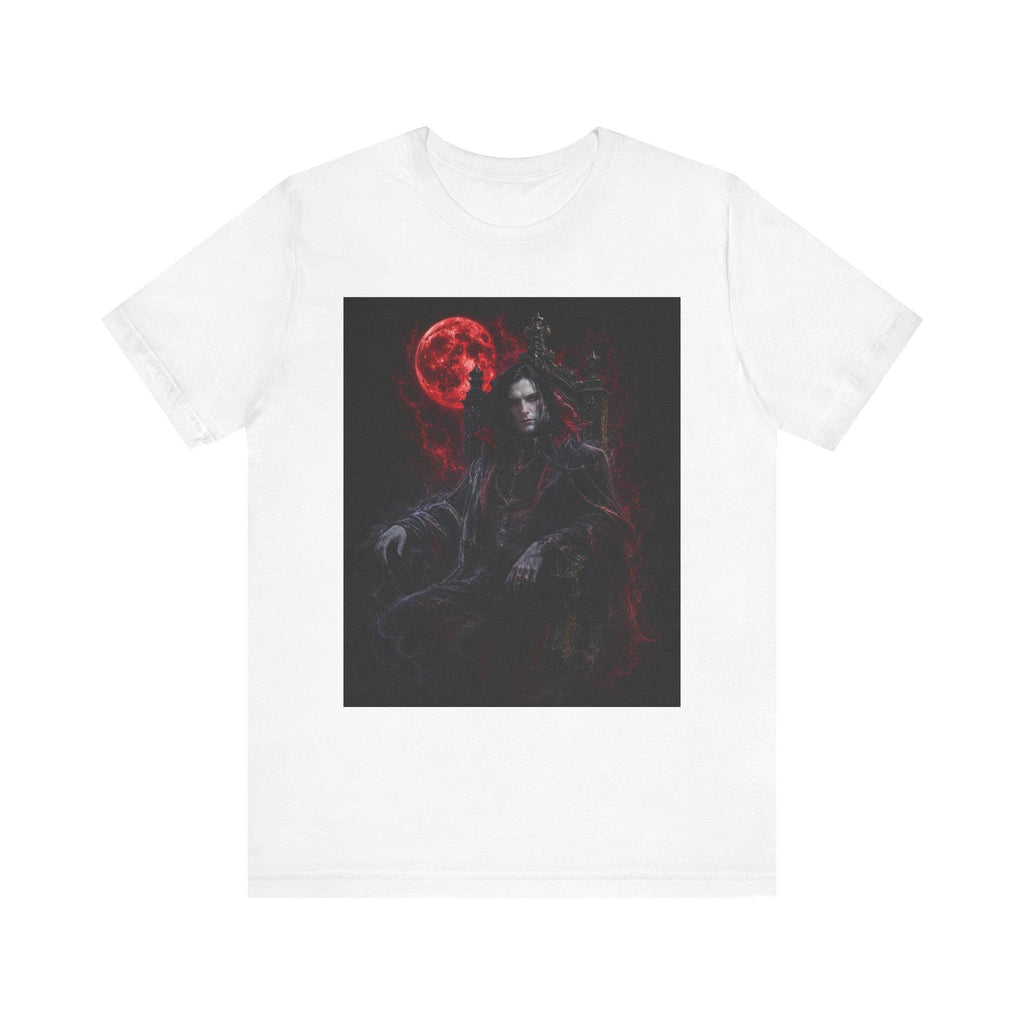 Vampire Lord Portrait Tee | Gothic Red Moon T-Shirt