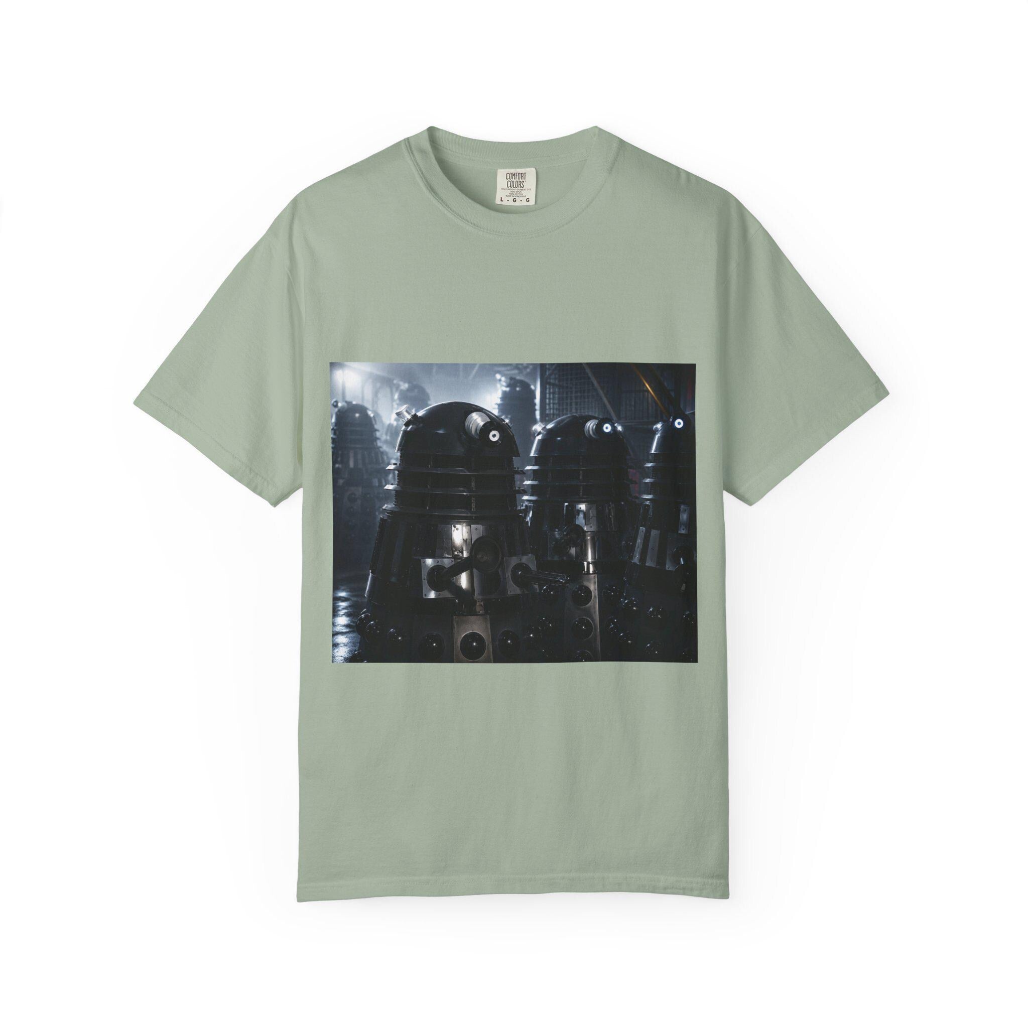 Retro Sci-Fi Robots T-Shirt | Vintage Space Droid Illustration