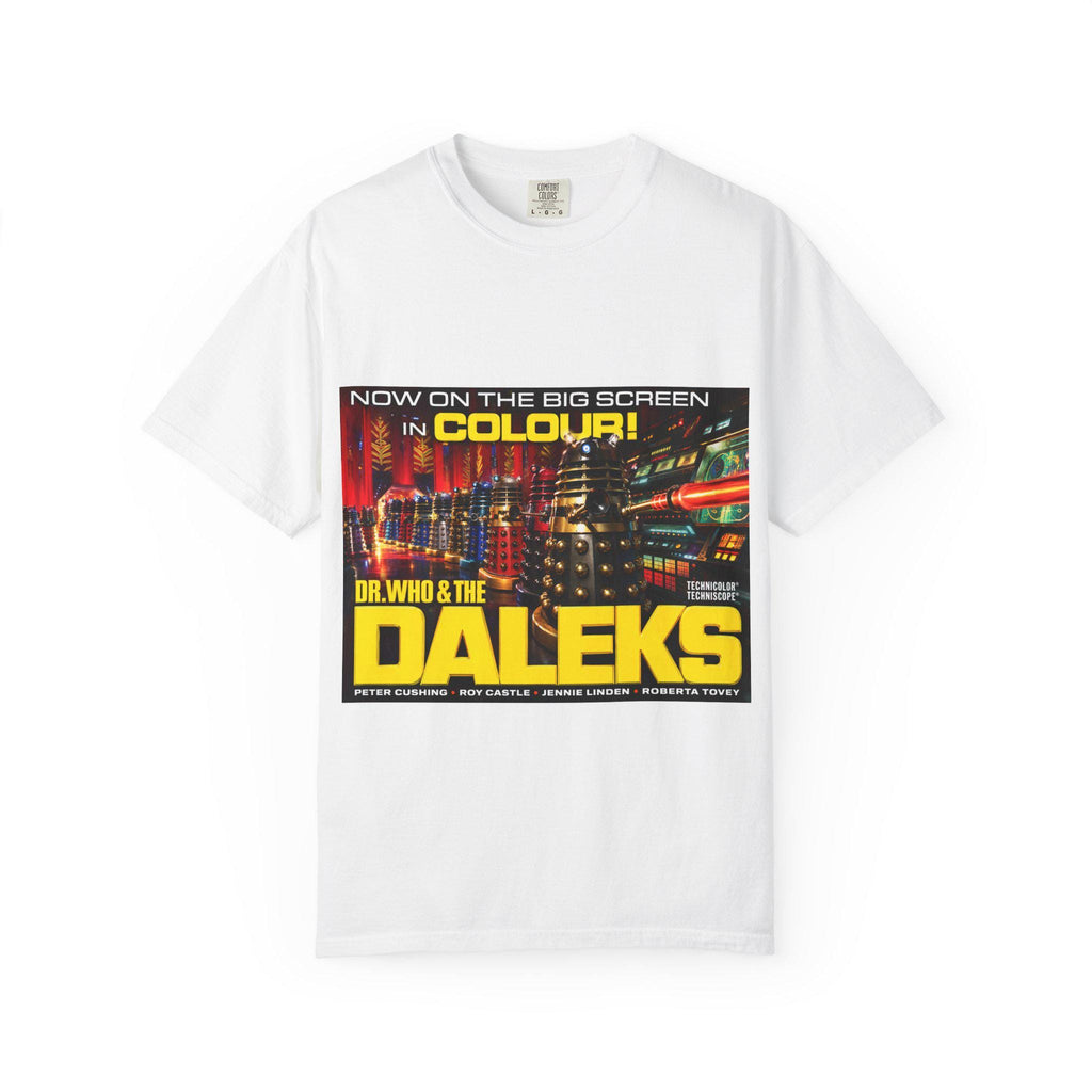 Dr. Who & The Daleks Retro Movie Poster T-Shirt | Sci-Fi Classic Tee
