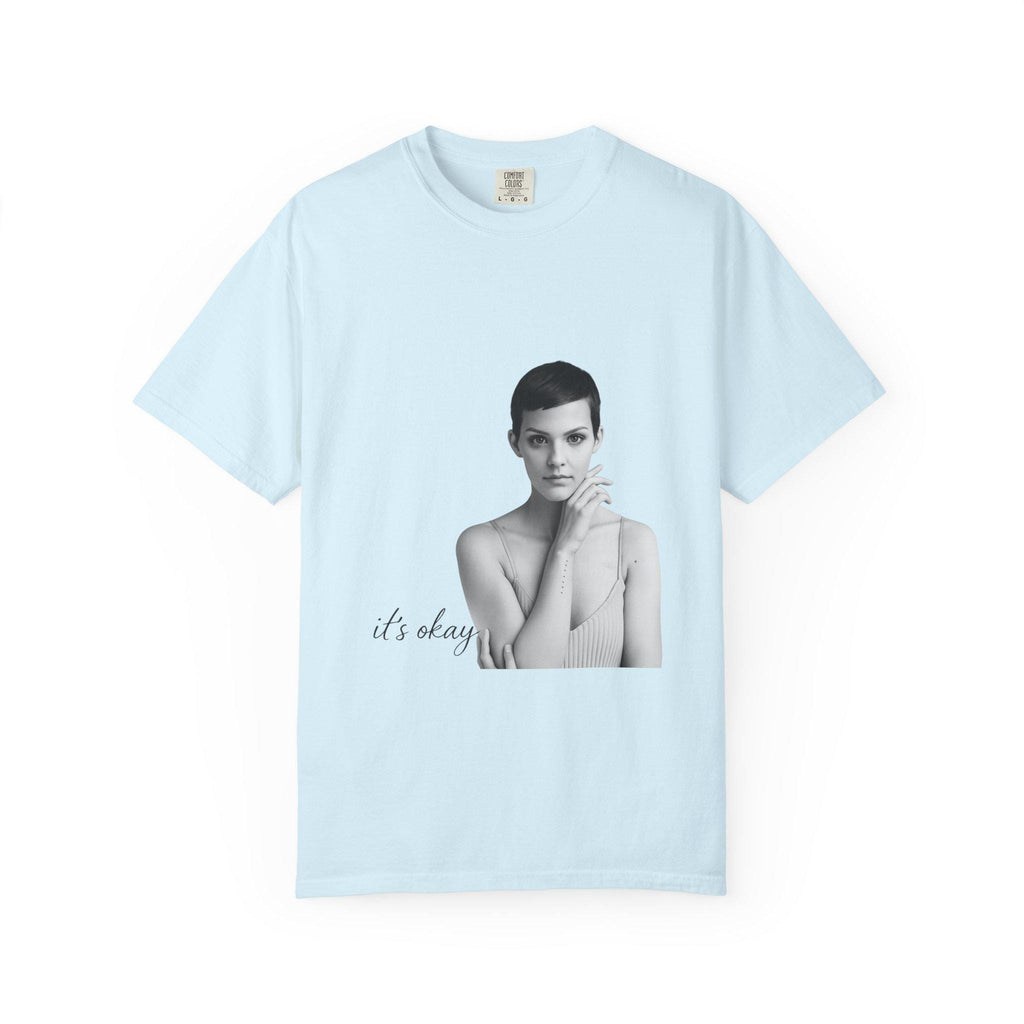 Minimalist Portrait "it's okay" T-Shirt | Monochrome Photo Tee