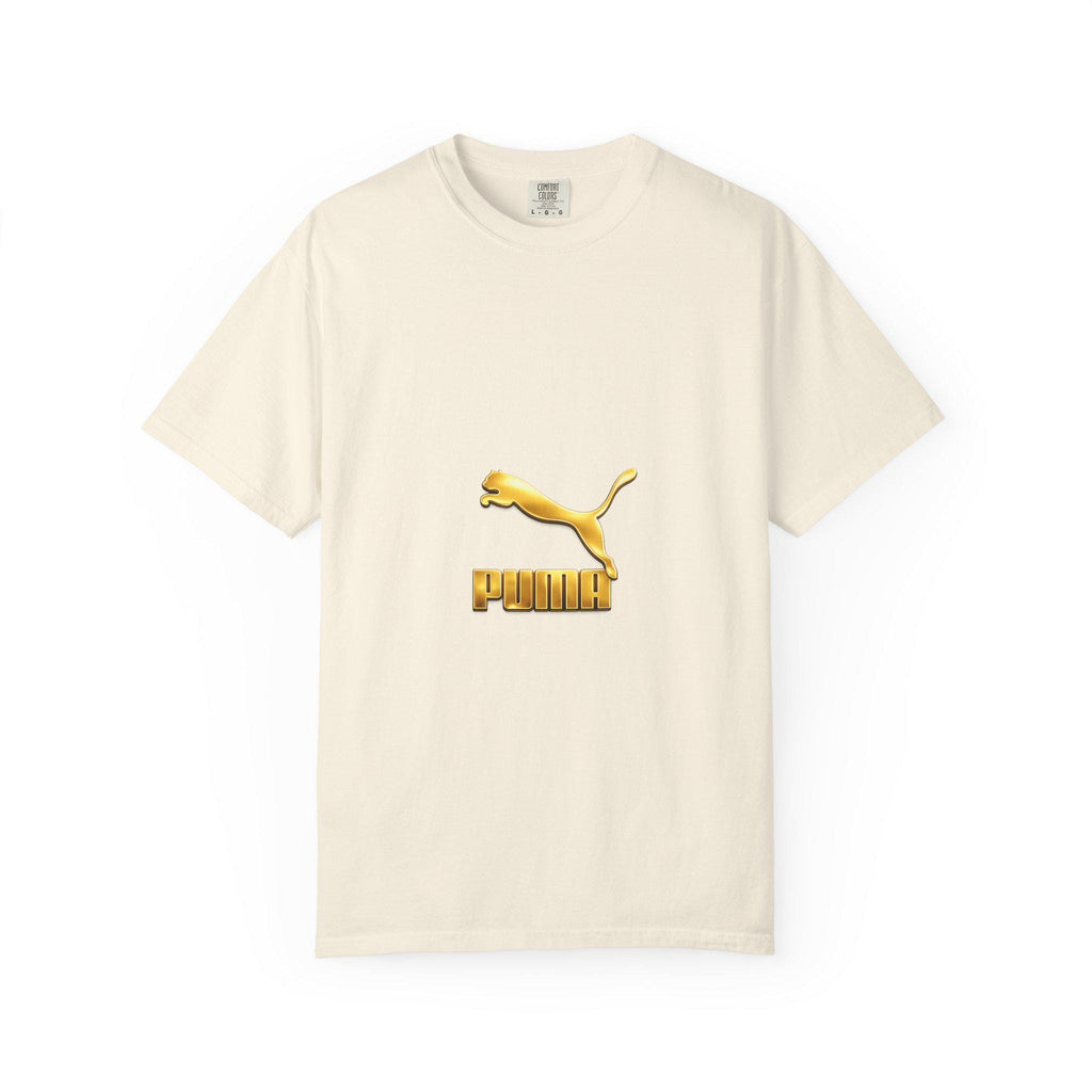 Gold Puma Logo T-shirt | Retro Sportswear Tee