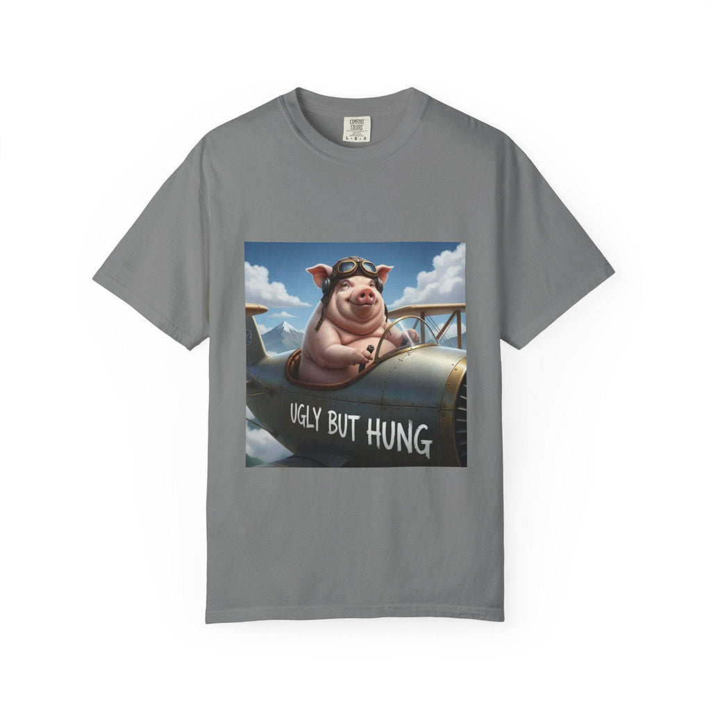 Pig Pilot illustration T-Shirt | 'Ugly But Hung' airplane design