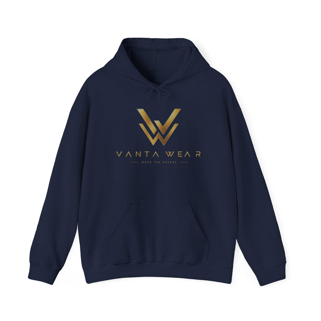 Gold Geometric W Logo Hoodie | Minimal Monogram Sweatshirt
