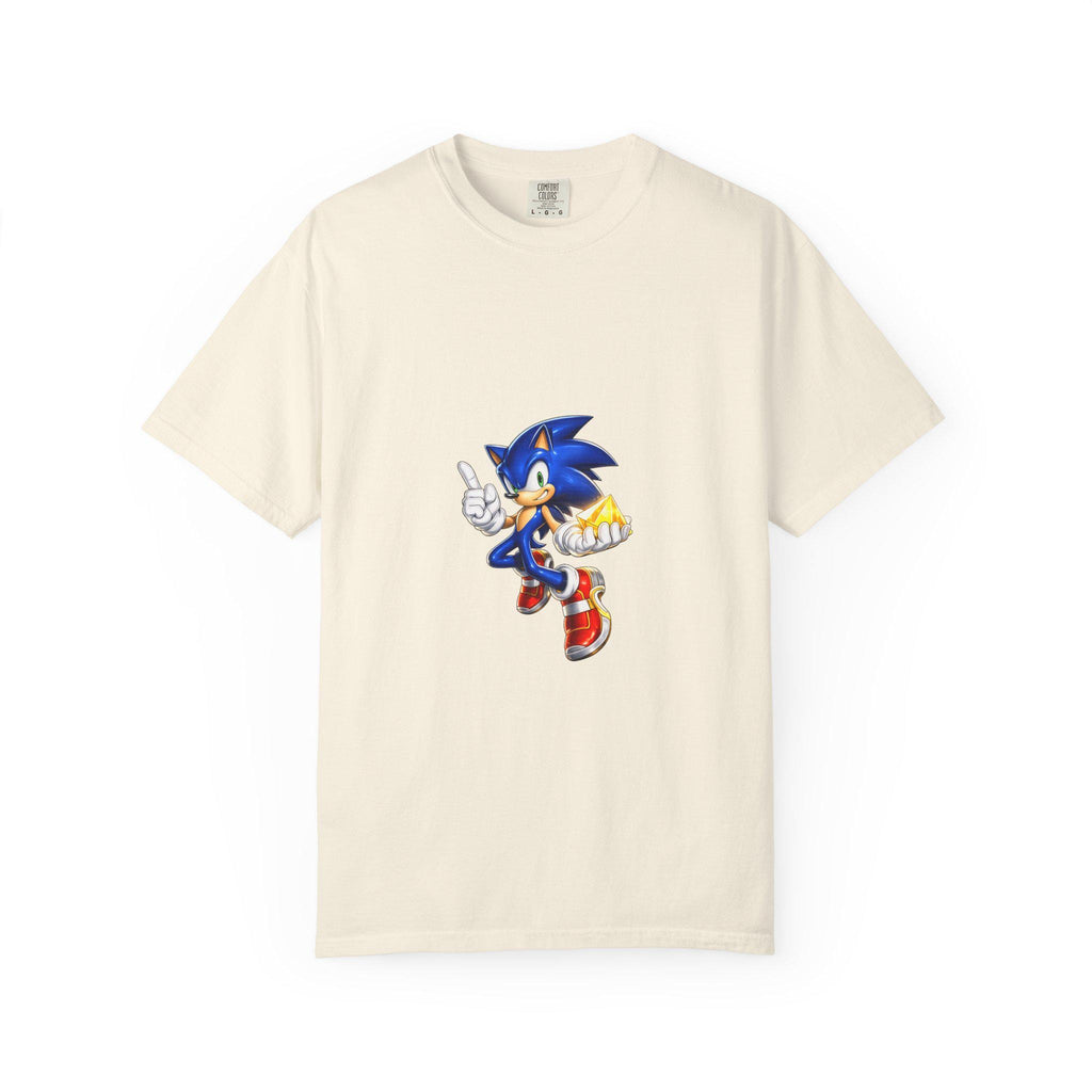 Blue Hedgehog Character T-shirt | Vintage Game Mascot Tee