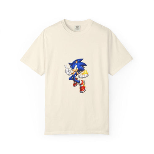 Blue Hedgehog Character T-shirt | Vintage Game Mascot Tee