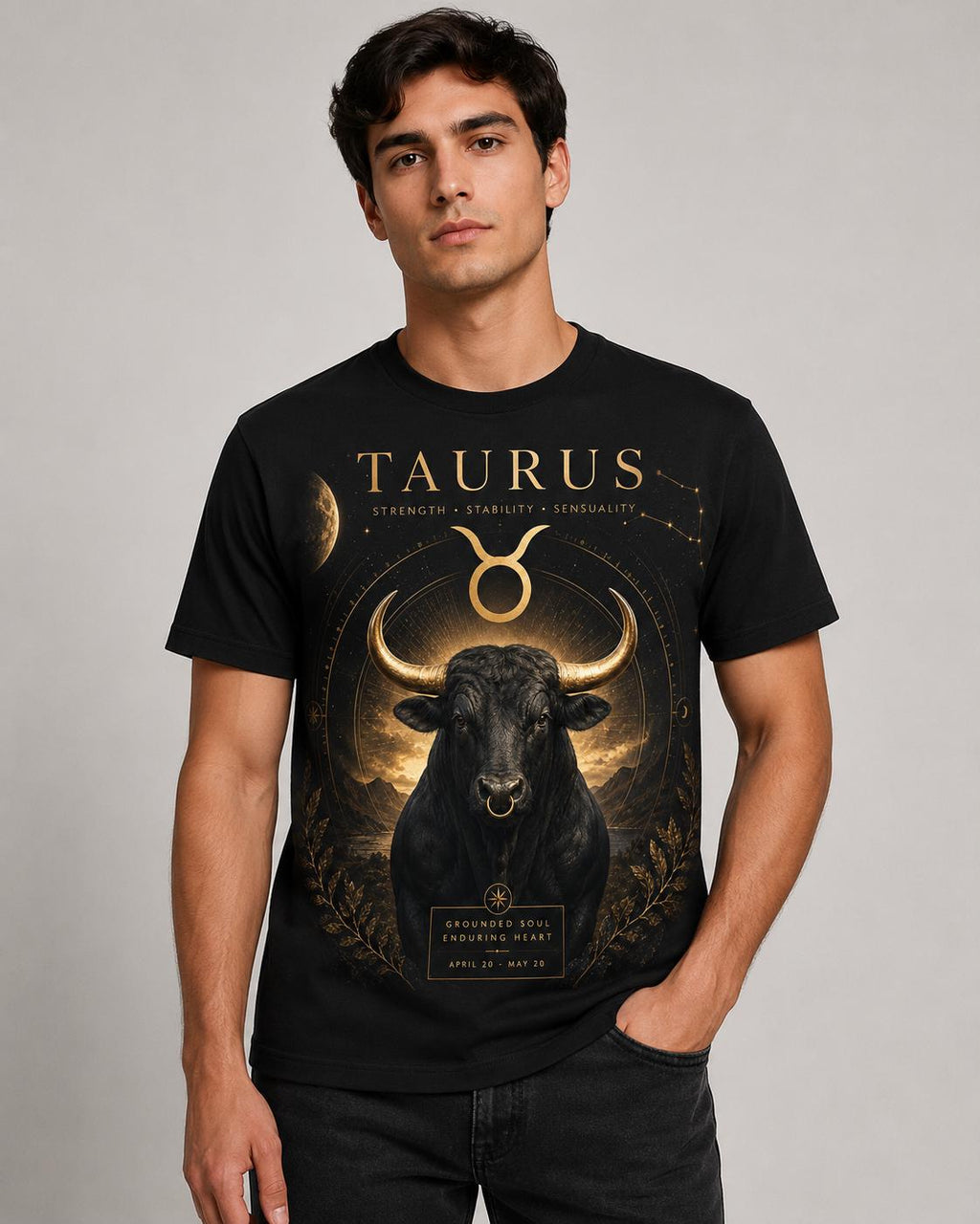Zodiac Streetwear T-Shirt: Aries Astrology Celestial Design