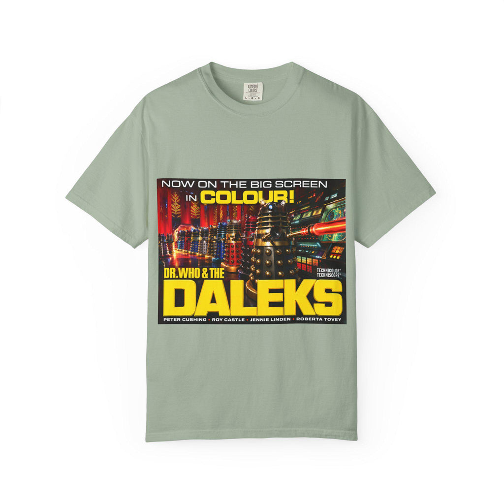Dr. Who & The Daleks Retro Movie Poster T-Shirt | Sci-Fi Classic Tee