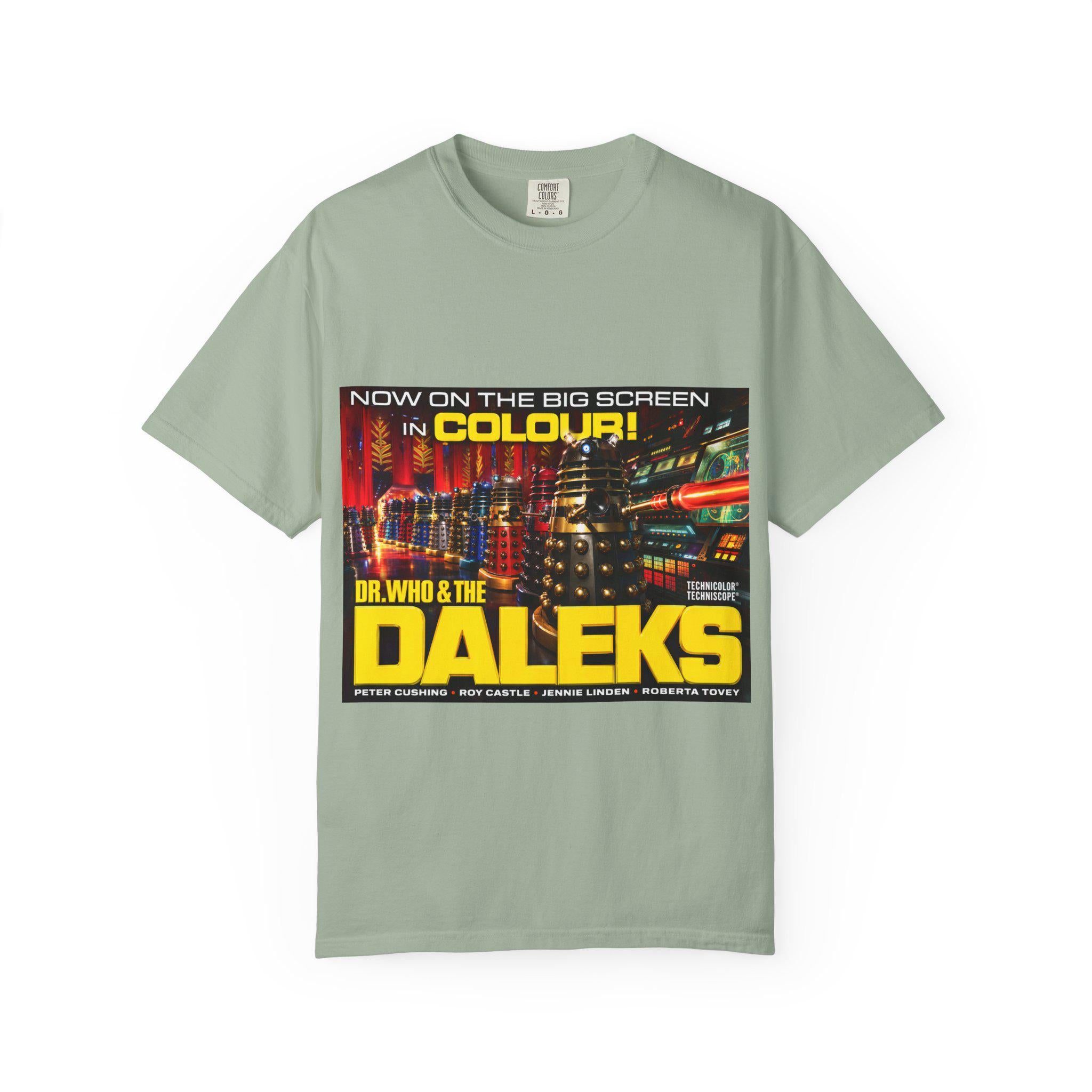 Dr. Who & The Daleks Retro Movie Poster T-Shirt | Sci-Fi Classic Tee