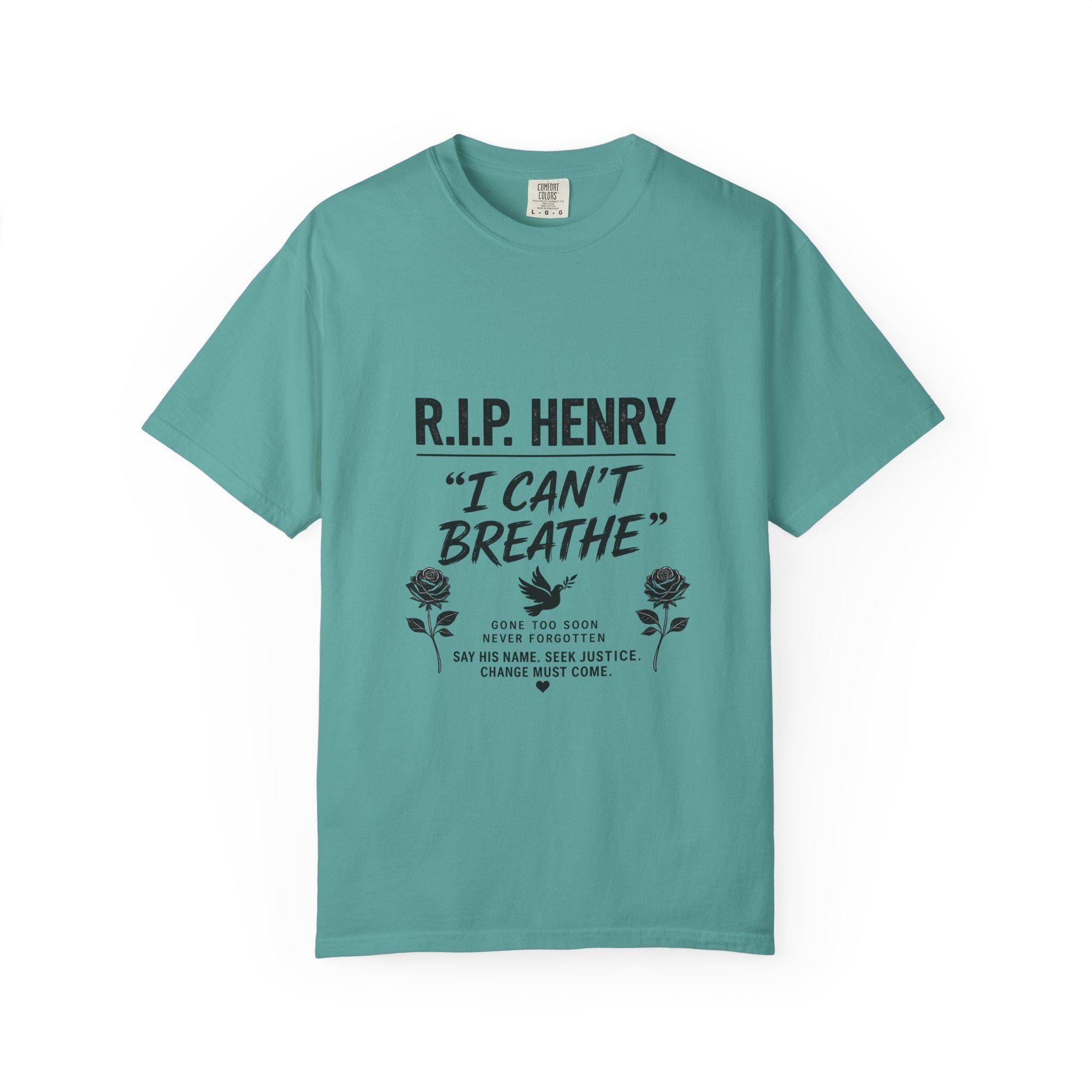 R.I.P. Henry "I Can't Breathe" Tee | Memorial Justice Awareness T-Shirt