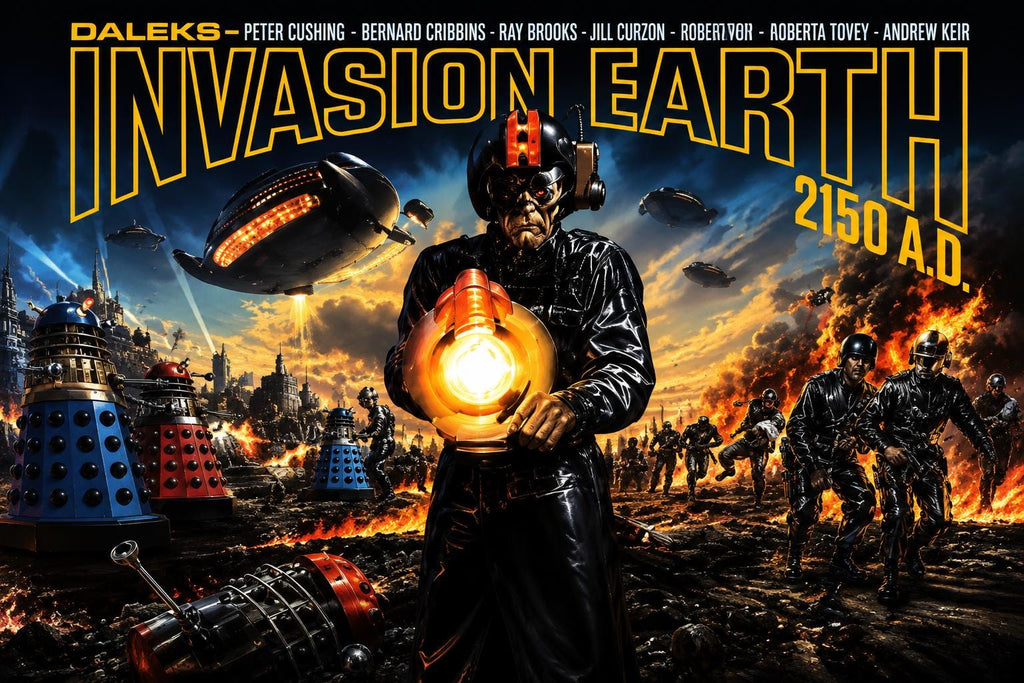 Invasion Earth 2150 A.D. retro sci-fi poster T-shirt | alien battle graphic tee