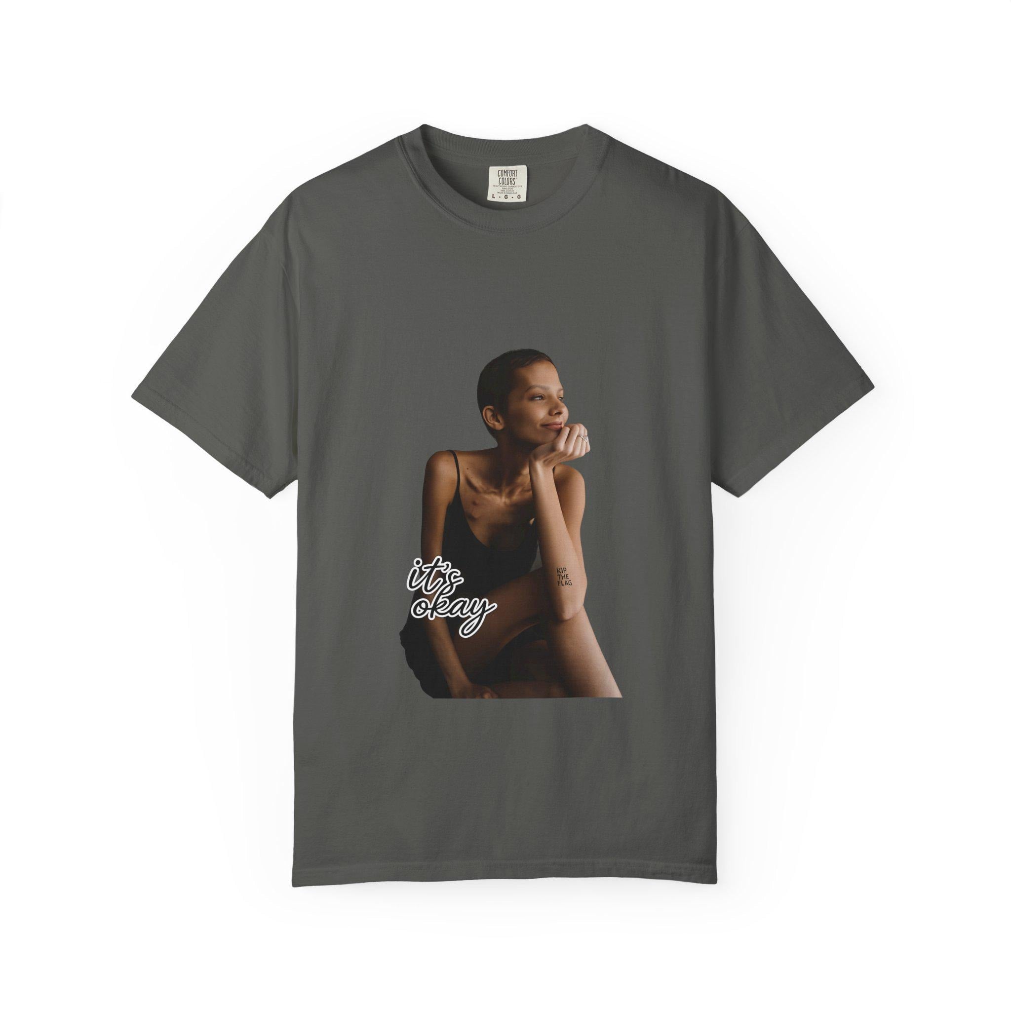 Minimal Model Portrait T-Shirt | Chic Female Photo Tee