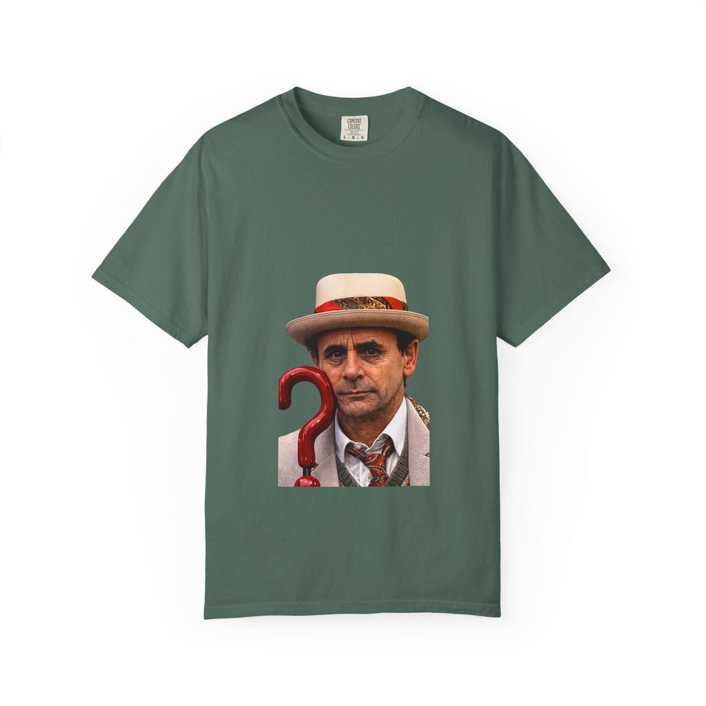 Man with Question Mark Cane T-shirt | Retro Detective Portrait