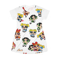 Cartoon Supergirl Trio T-Shirt Dress | All-Over Print