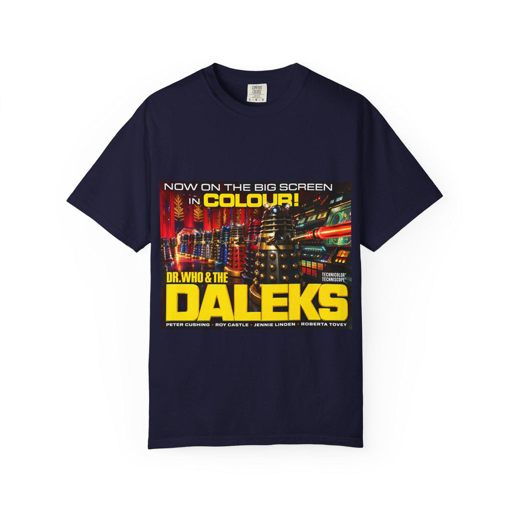 Dr. Who & The Daleks Retro Movie Poster T-Shirt | Sci-Fi Classic Tee