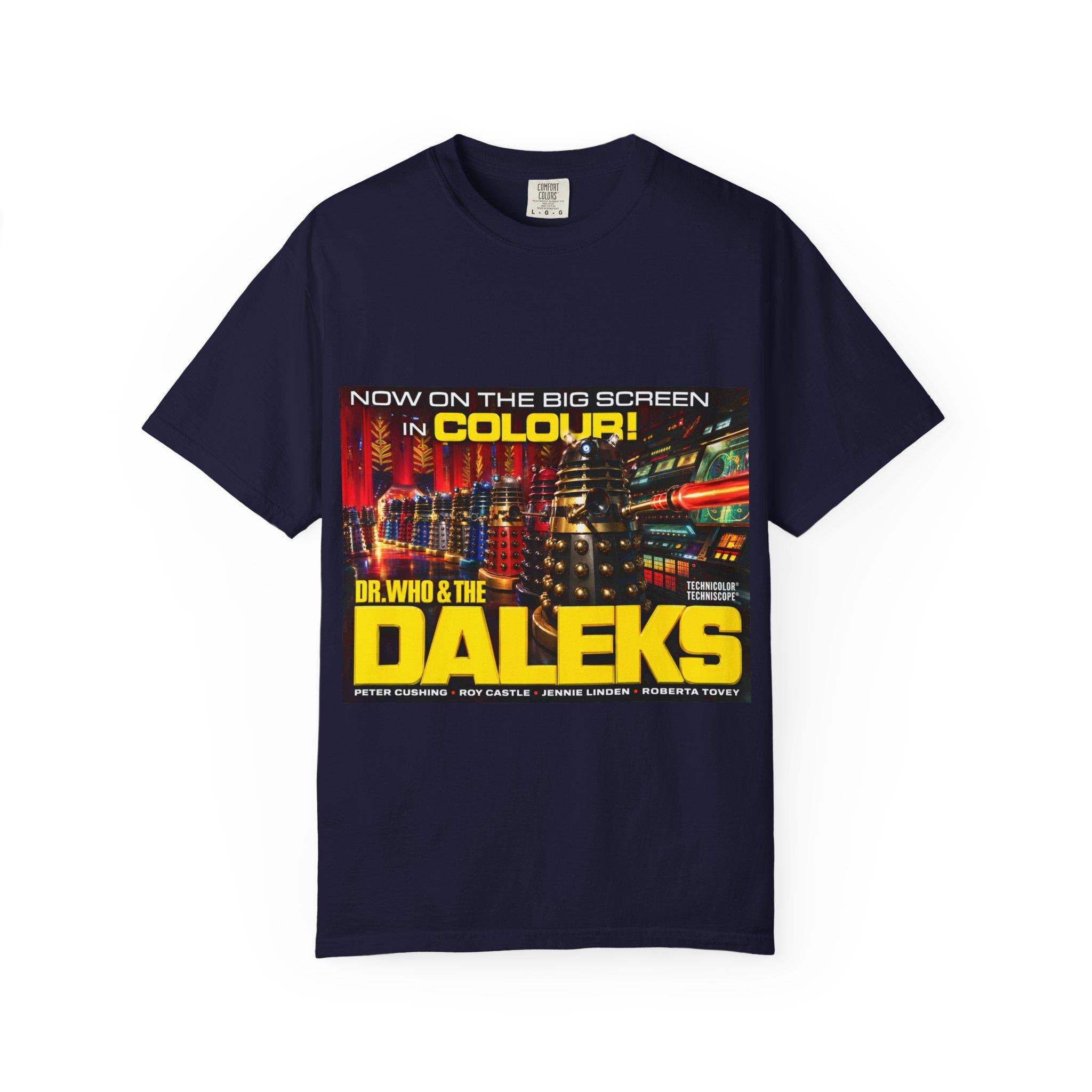 Dr. Who & The Daleks Retro Movie Poster T-Shirt | Sci-Fi Classic Tee