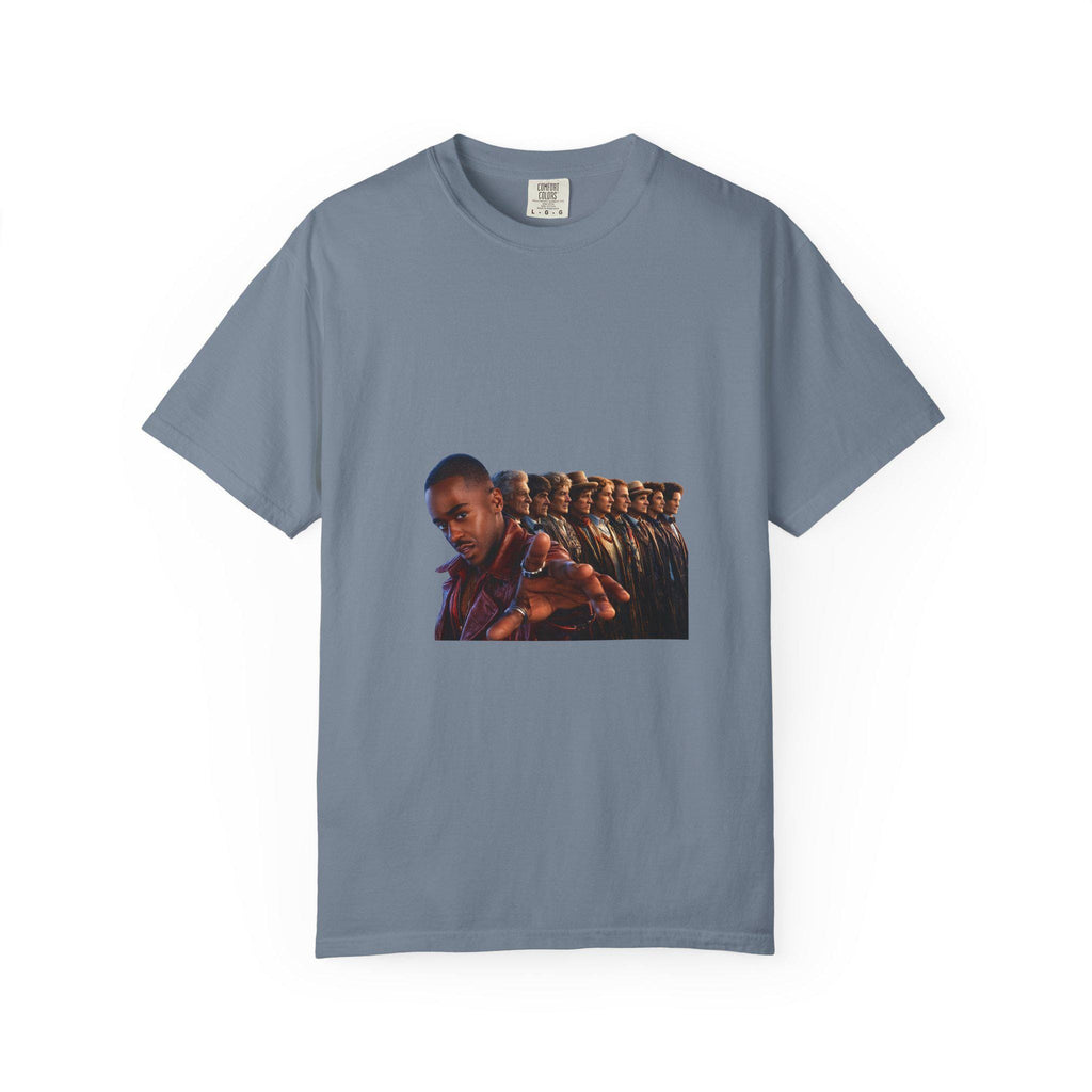 Repeating Portrait Illustration T-Shirt | Retro Film Strip Graphic