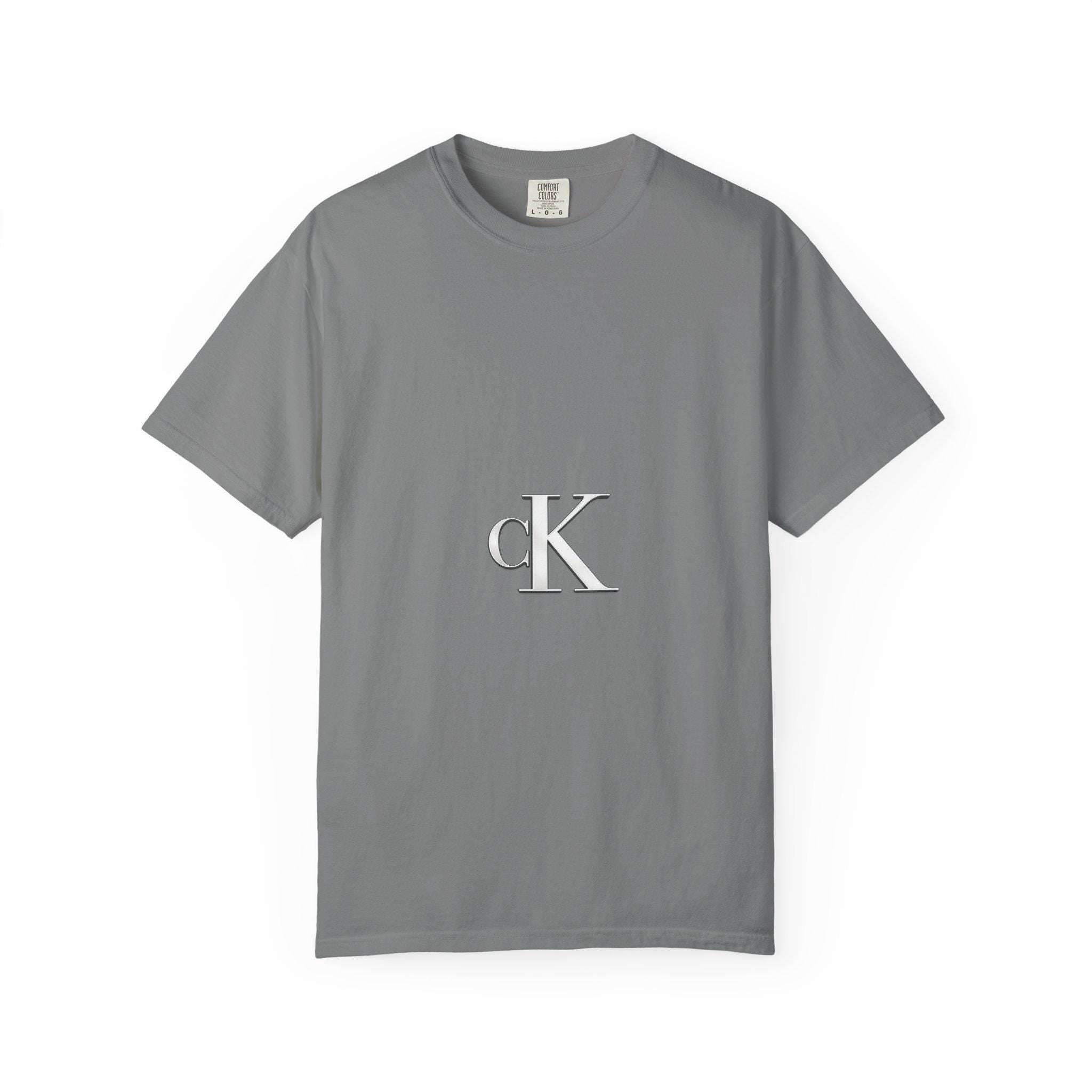 CK Monogram Logo T-shirt | Minimal Logo Tee, White Cotton