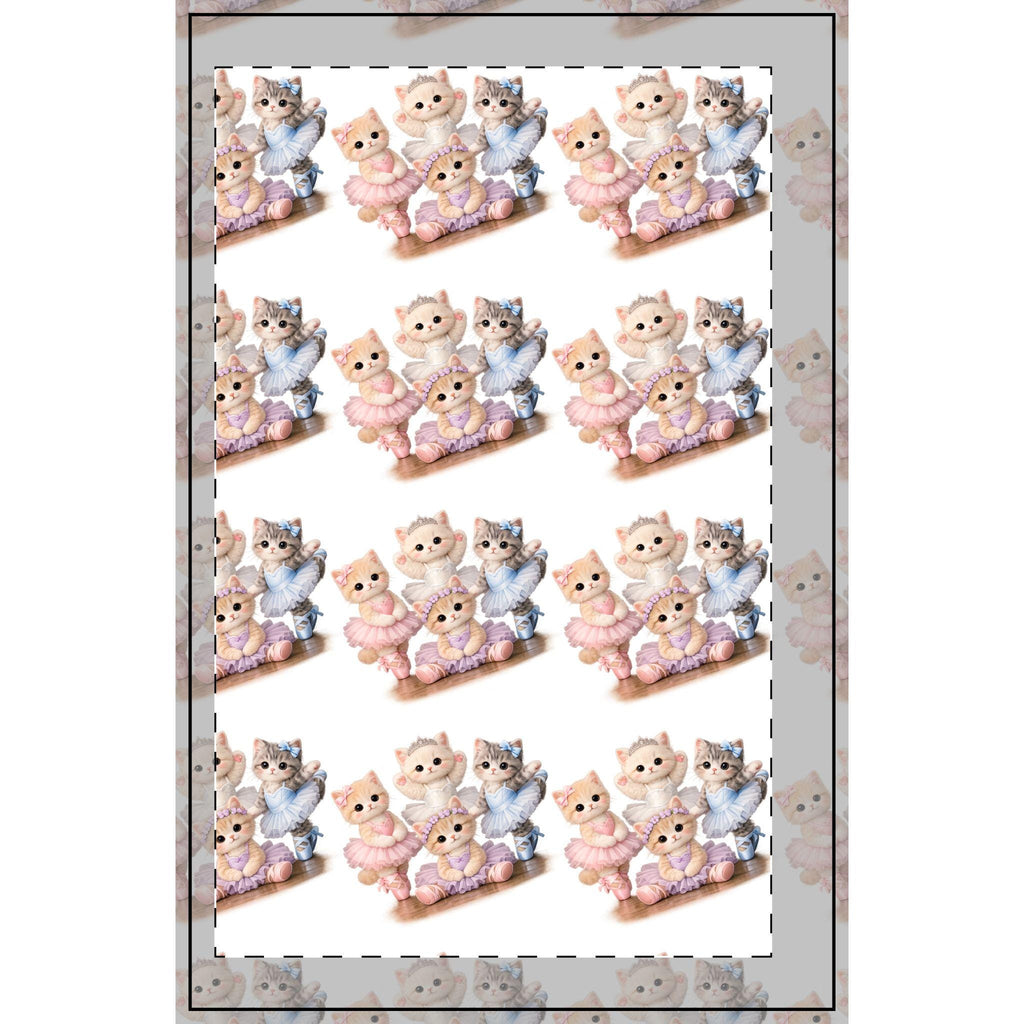 Pastel Kitten Dotted Journal | Ballet Cats Spiral Notebook