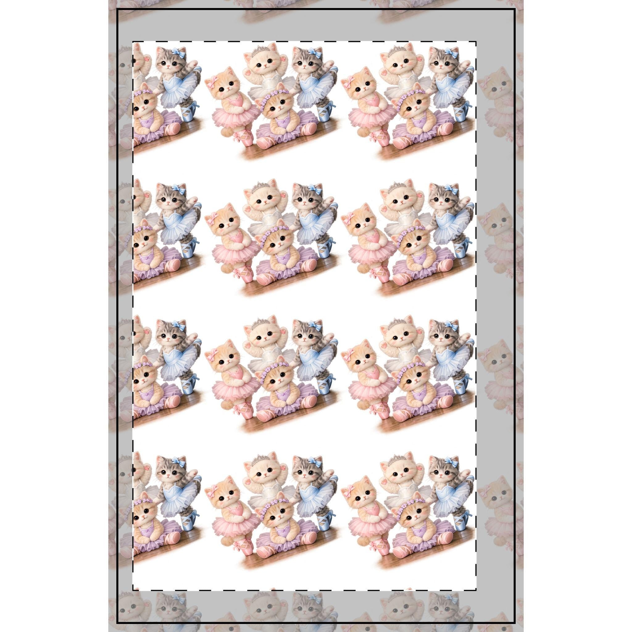 Pastel Kitten Dotted Journal | Ballet Cats Spiral Notebook