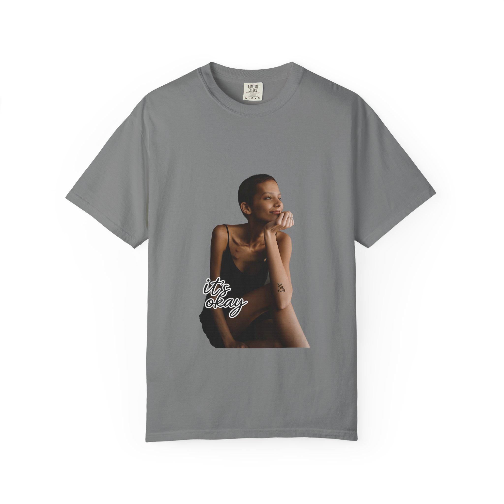 Minimal Model Portrait T-Shirt | Chic Female Photo Tee