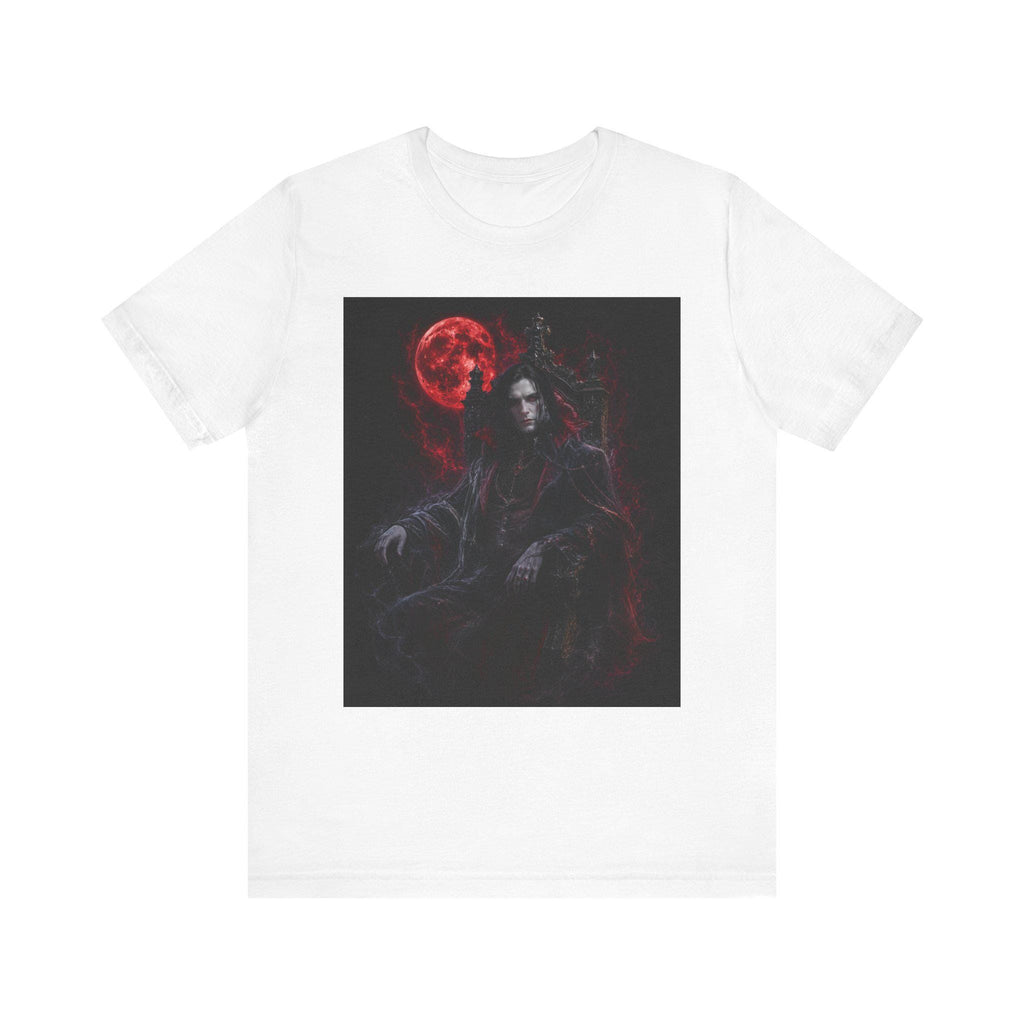 Vampire Lord Portrait Tee | Gothic Red Moon T-Shirt