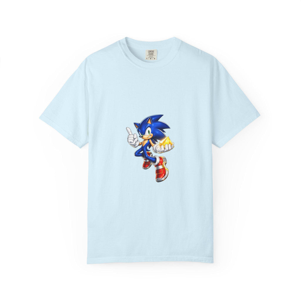 Blue Hedgehog Character T-shirt | Vintage Game Mascot Tee