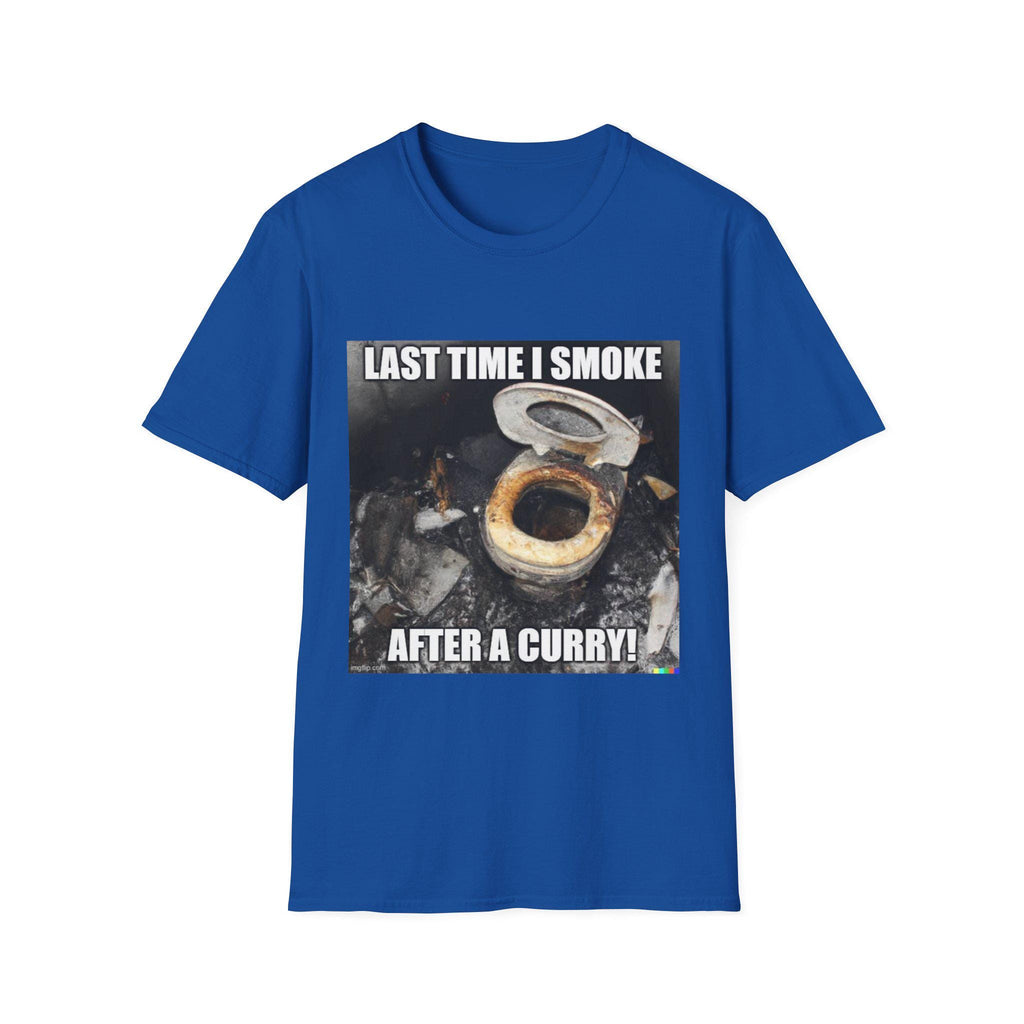 Last Time I Smoke After a Curry T-Shirt | Funny Food Meme Tee