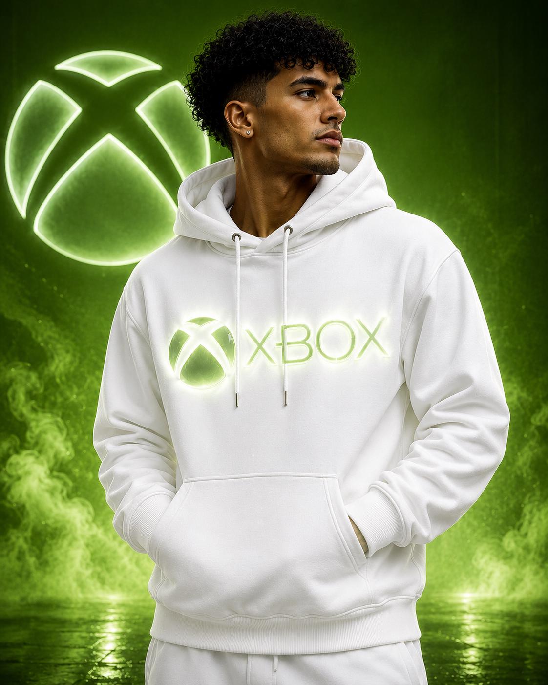 CGI Xbox-Inspired Hoodie: Futuristic Gaming Streetwear Graphic Sweatshirt