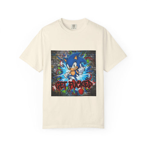 Graffiti Blue Hedgehog character T-shirt | Street Art Graphic Tee