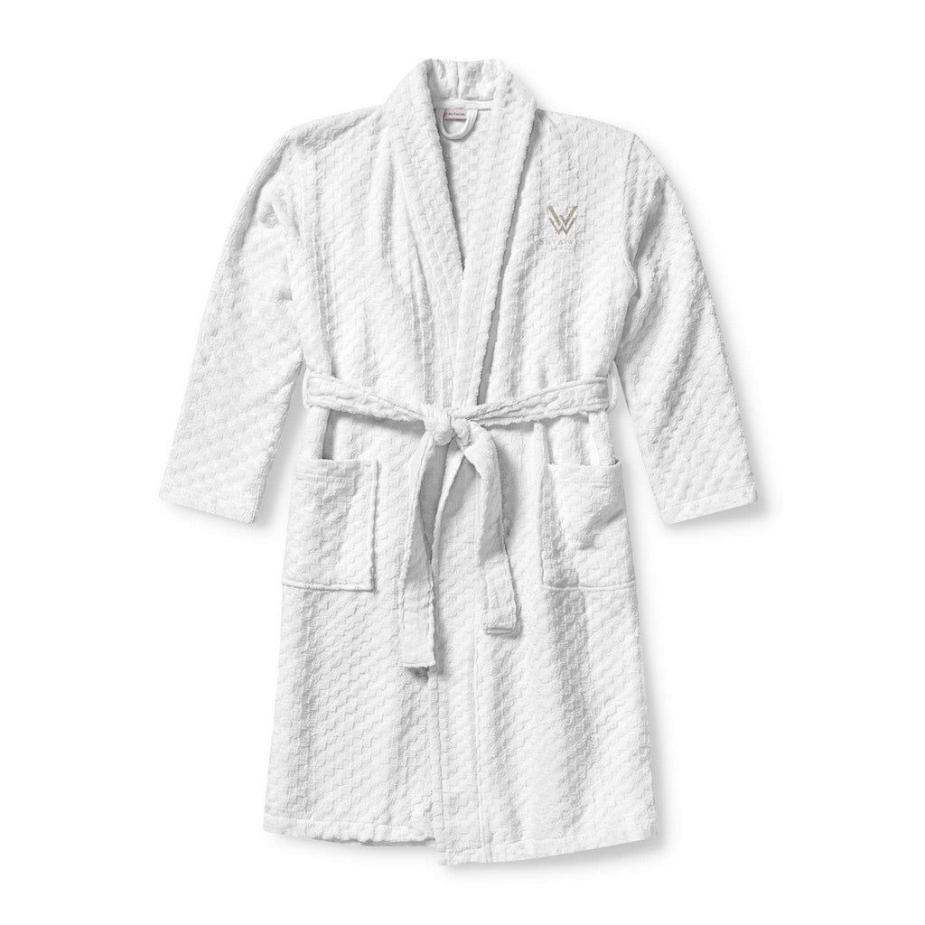 Embroidered Floral Monogram Robe Terry Shawl Robe | Spa Bathrobe