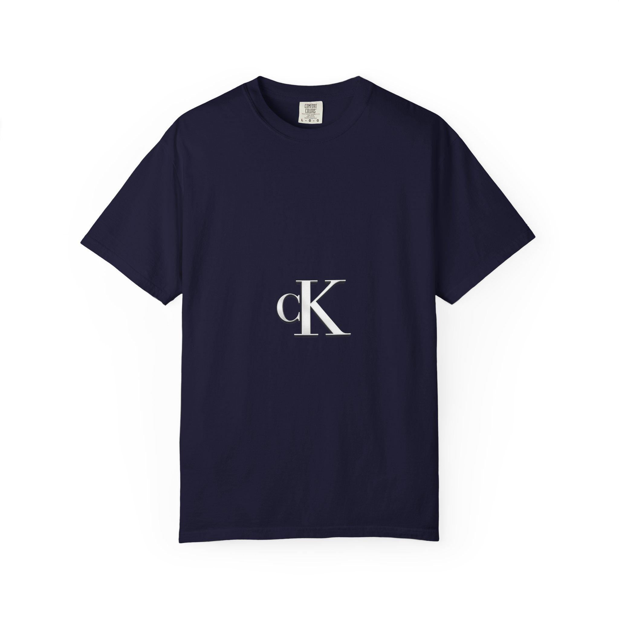 CK Monogram Logo T-shirt | Minimal Logo Tee, White Cotton