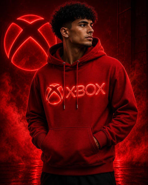 CGI Xbox-Inspired Hoodie: Futuristic Gaming Streetwear Graphic Sweatshirt