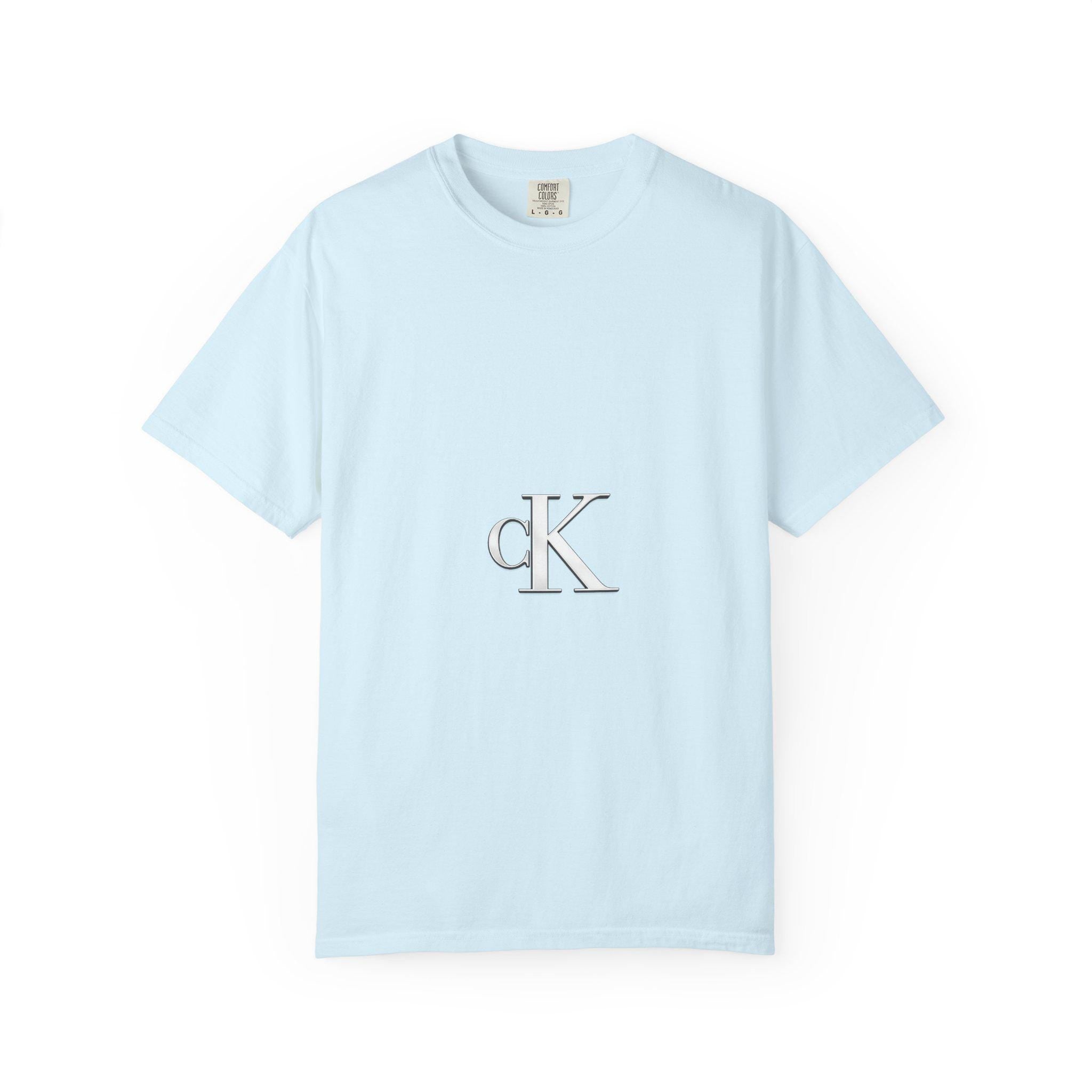 CK Monogram Logo T-shirt | Minimal Logo Tee, White Cotton