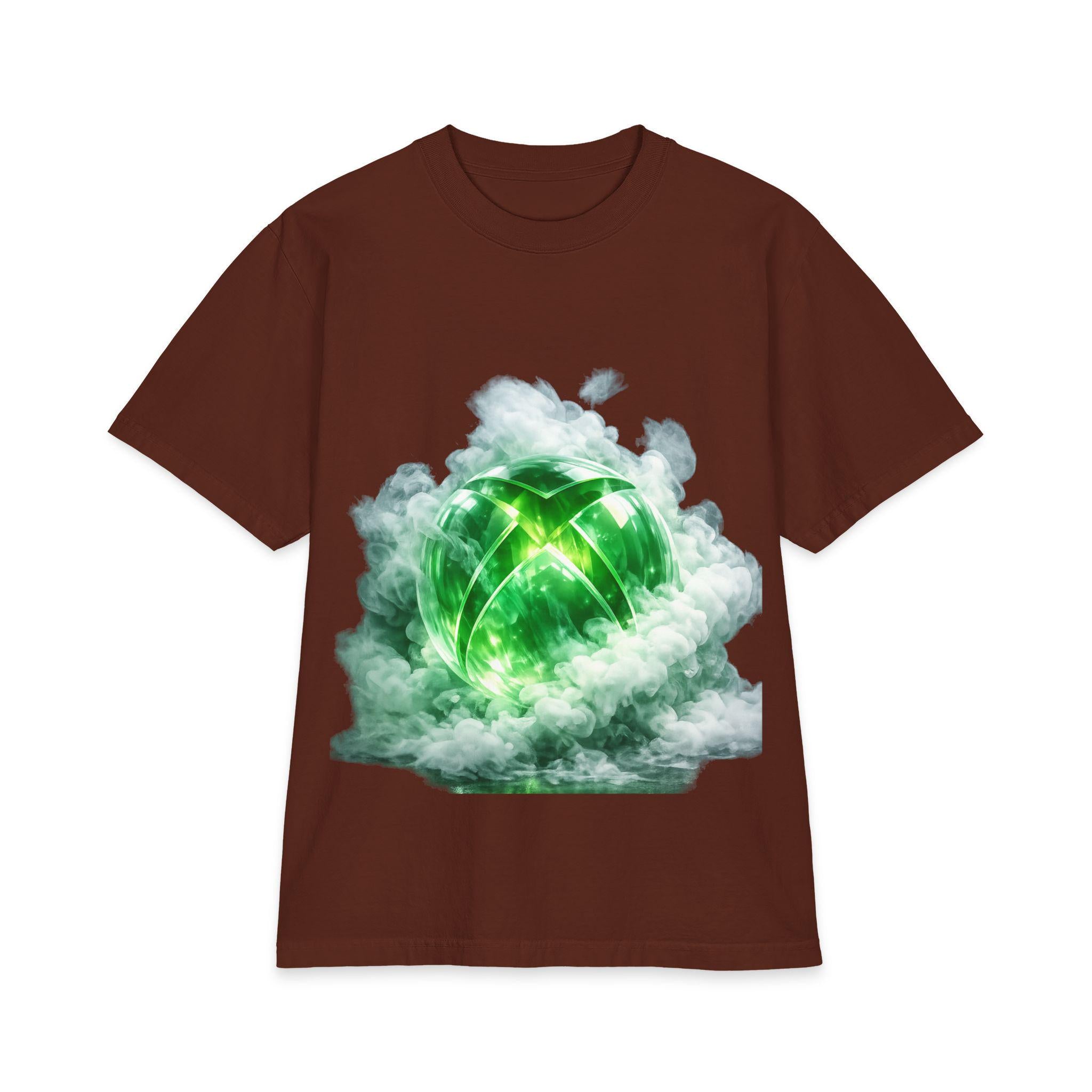 Green Cloud Xbox Logo T-Shirt | Gaming Console Graphic Tee