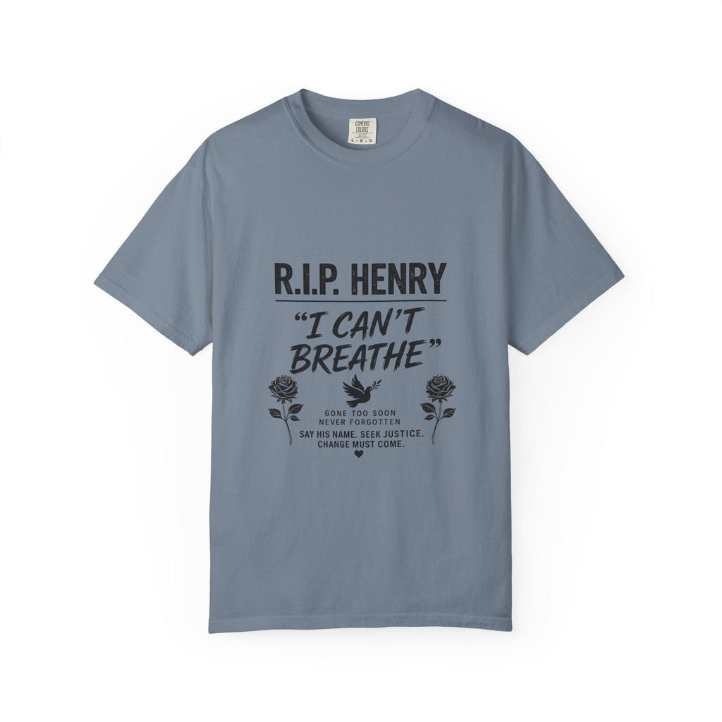 R.I.P. Henry "I Can't Breathe" Tee | Memorial Justice Awareness T-Shirt