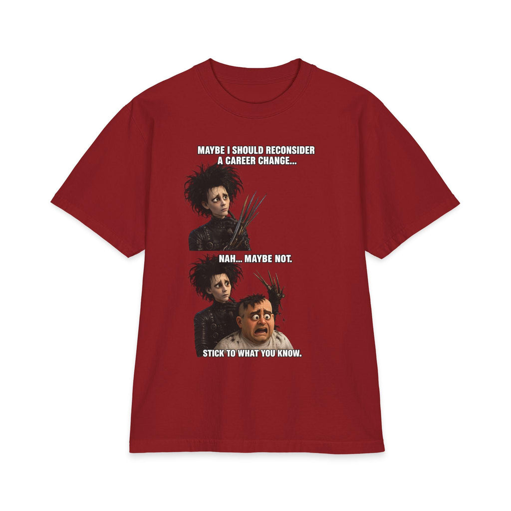Scissor-Handed Character Comic Panel T-Shirt | Horror Movie Mashup