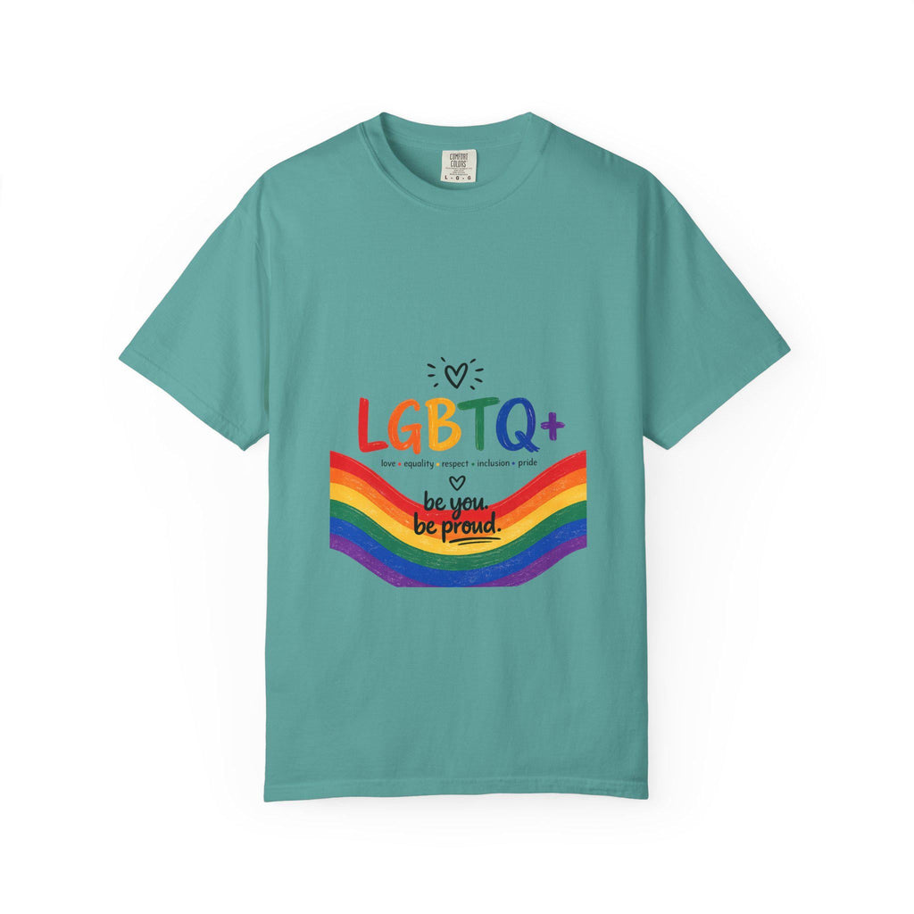 LGBTQ+ Rainbow Wave T-shirt | Be You Be Proud